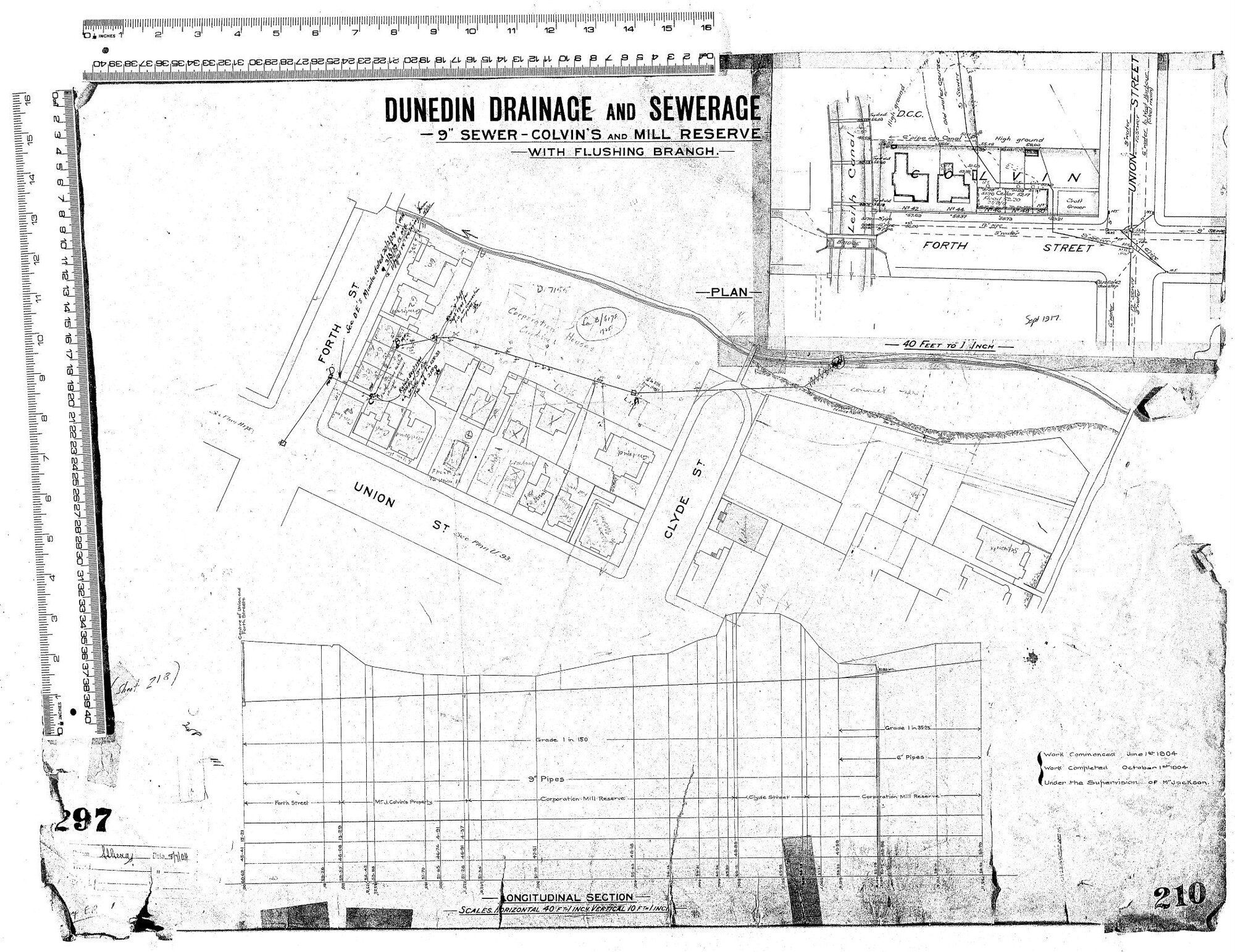 9" SEWER - COLVIN'S AND MILL RESERVE - WITH FLUSHNG BRANCH
