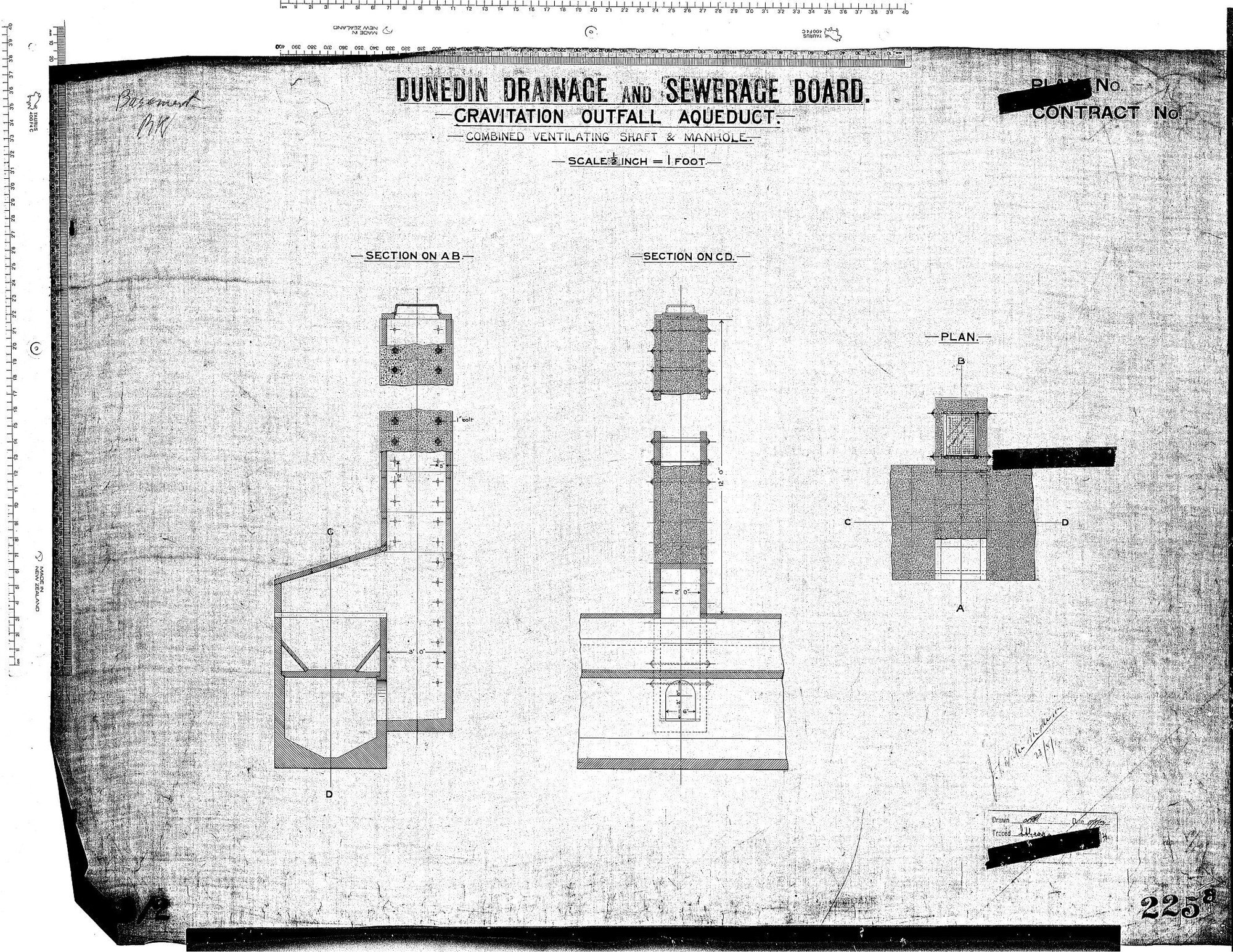 GRAVITTATION OUTFALL ADUEDUCT - COMBINED VENTILATING SHAFT &amp; MANHOLE