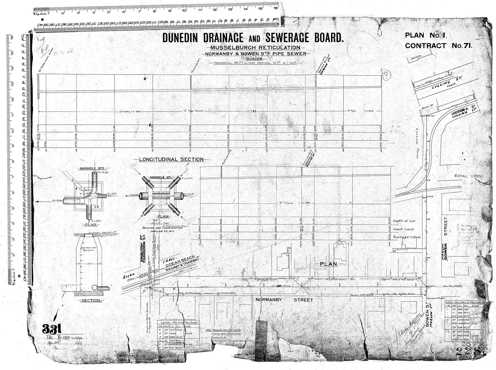 MUSSELBURGH RETICULATION - NORMANDY &amp; BROWN STS. PIPE SEWER