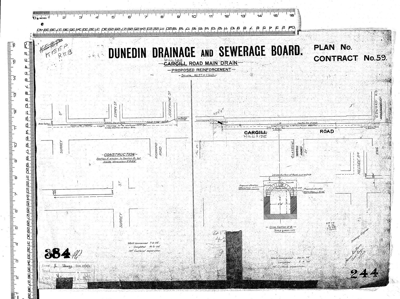 HILLSIDE ROAD MAIN DRAIN - PROPOSED REINFORCEMENT 