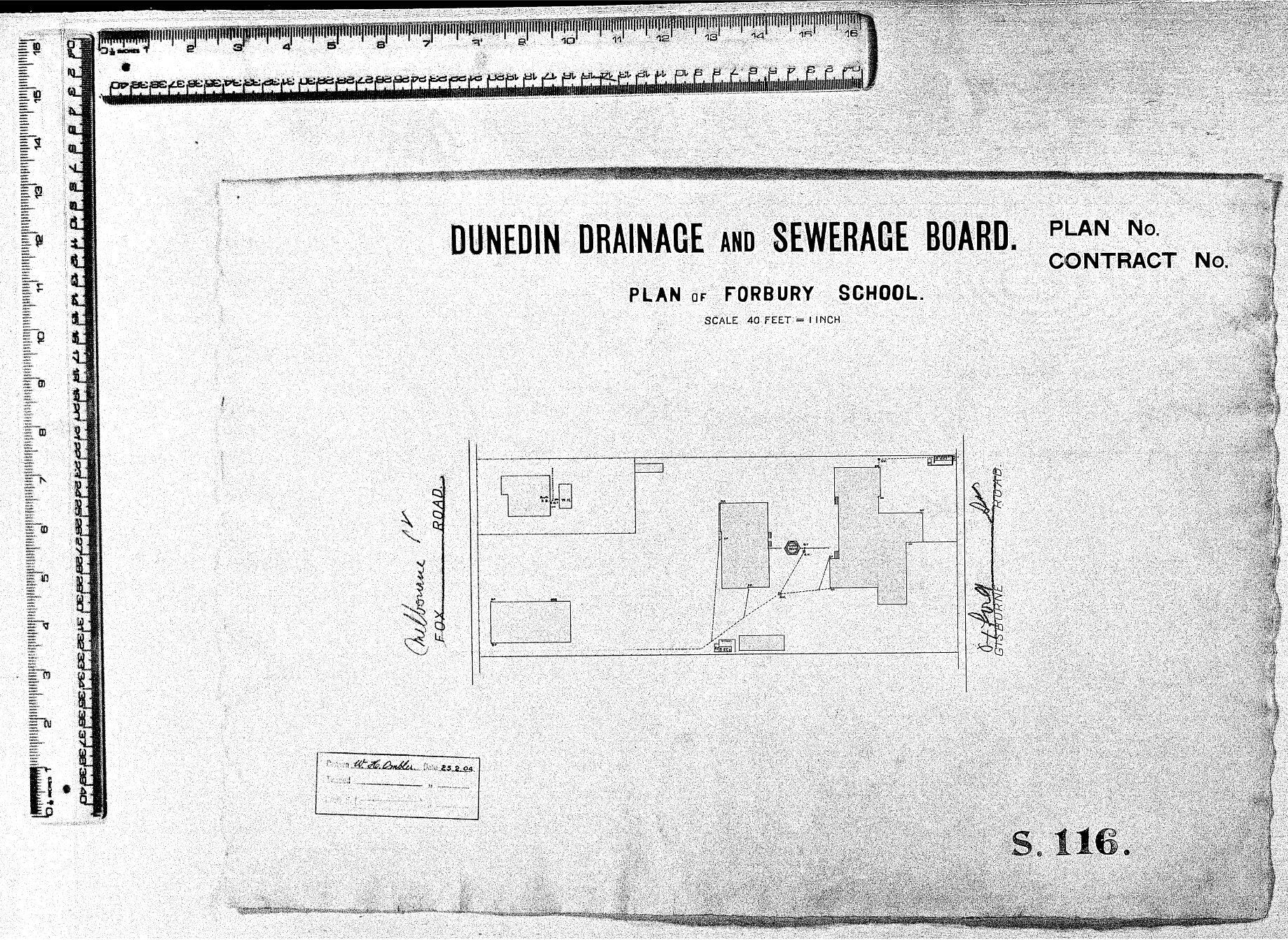 DDSB CONTRACT PLAN S116 - PLAN OF FORBURY SCHOOL