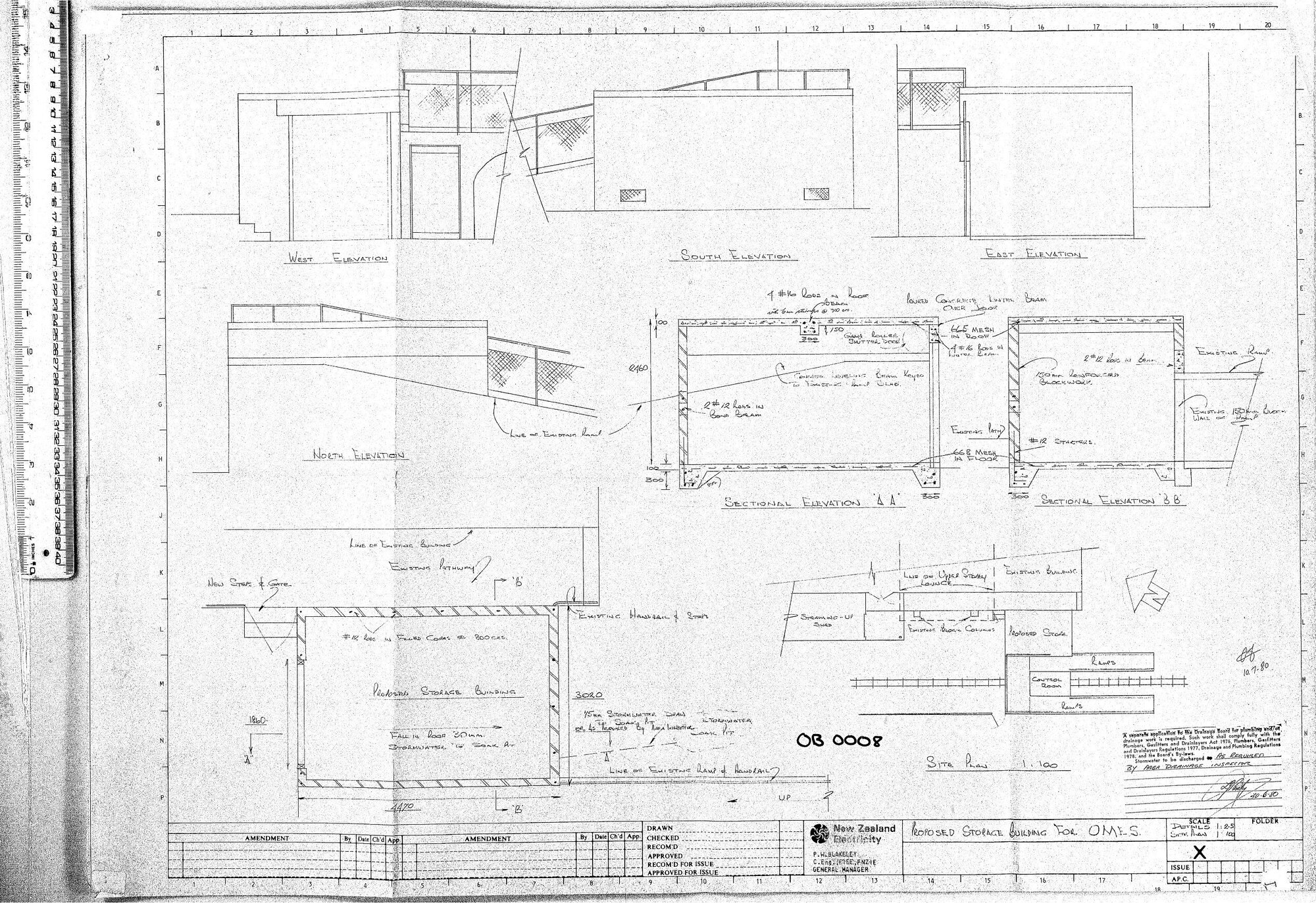 PROPOSED STORAGE BUILDING FOR O.M.E.S