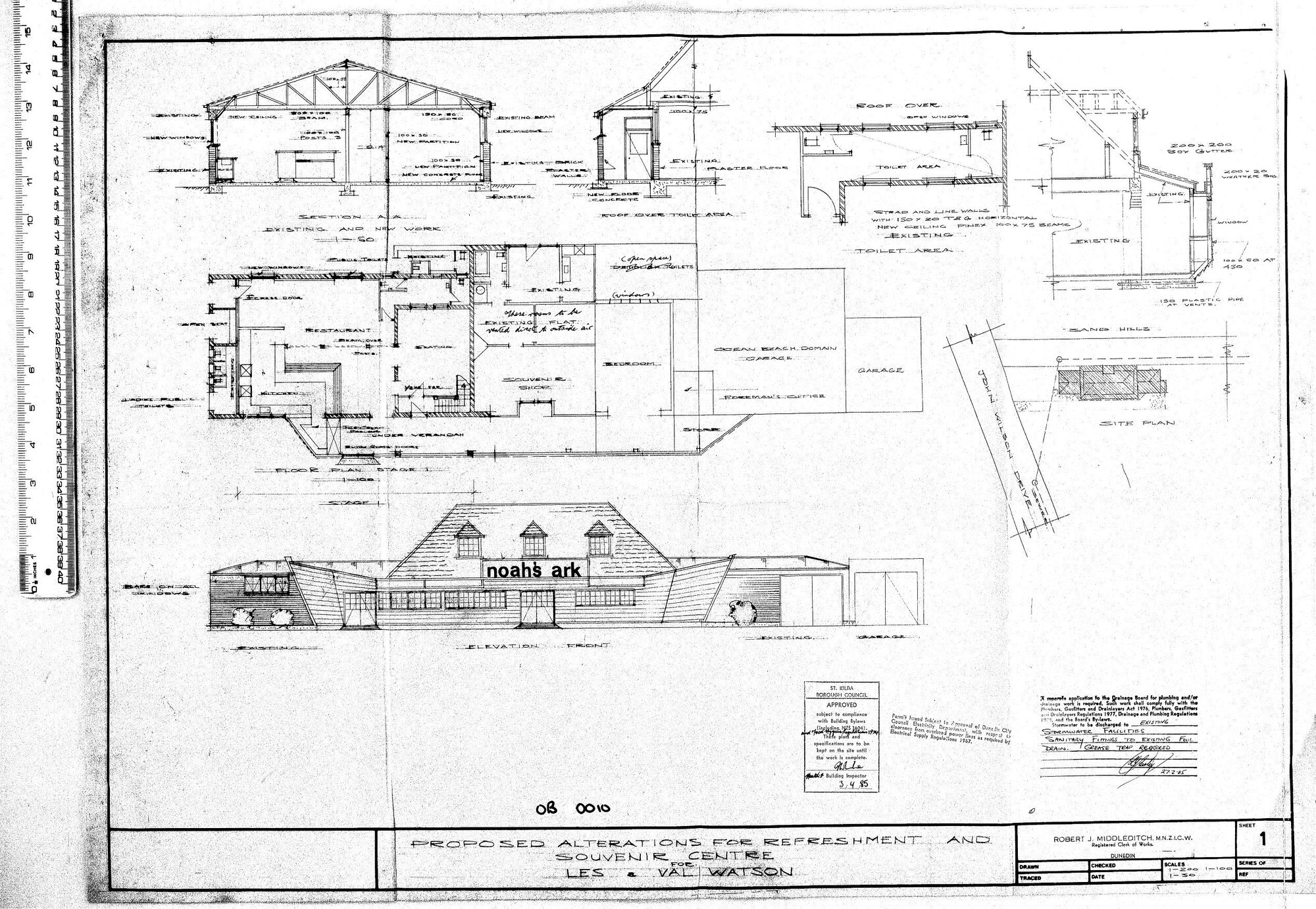 PROPOSED ALTERATIONS FOR REFRESHMENT AND SOUVENIR CENTRE FOR LES &amp; VAL WATSON