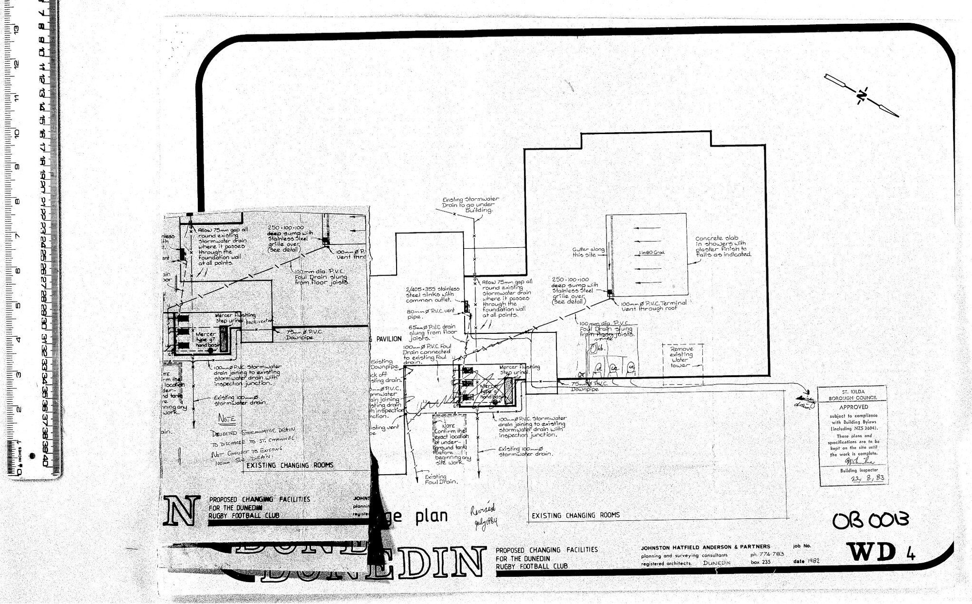 PROPOSED CHANGING FACILITIES FOR THE DUNEDIN RUGBY CLUB