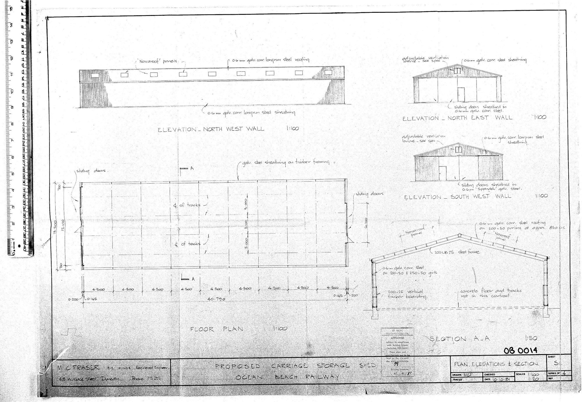 PROPOSED CARRIAGE STORAGE SHED OCEAN BEACH RAILWAY