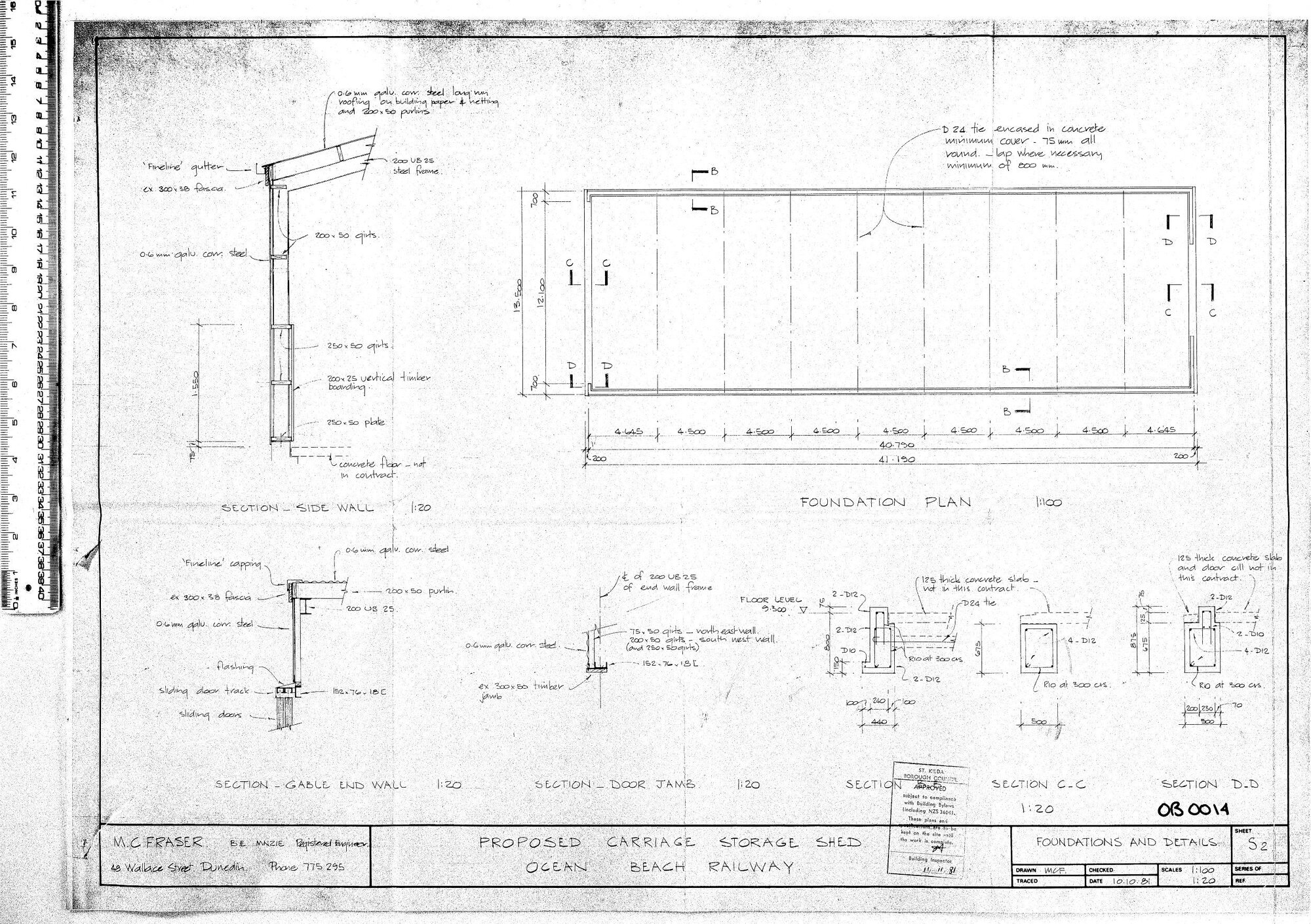 PROPOSED CARRIAGE STORAGE SHED OCEAN BEACH RAILWAY
