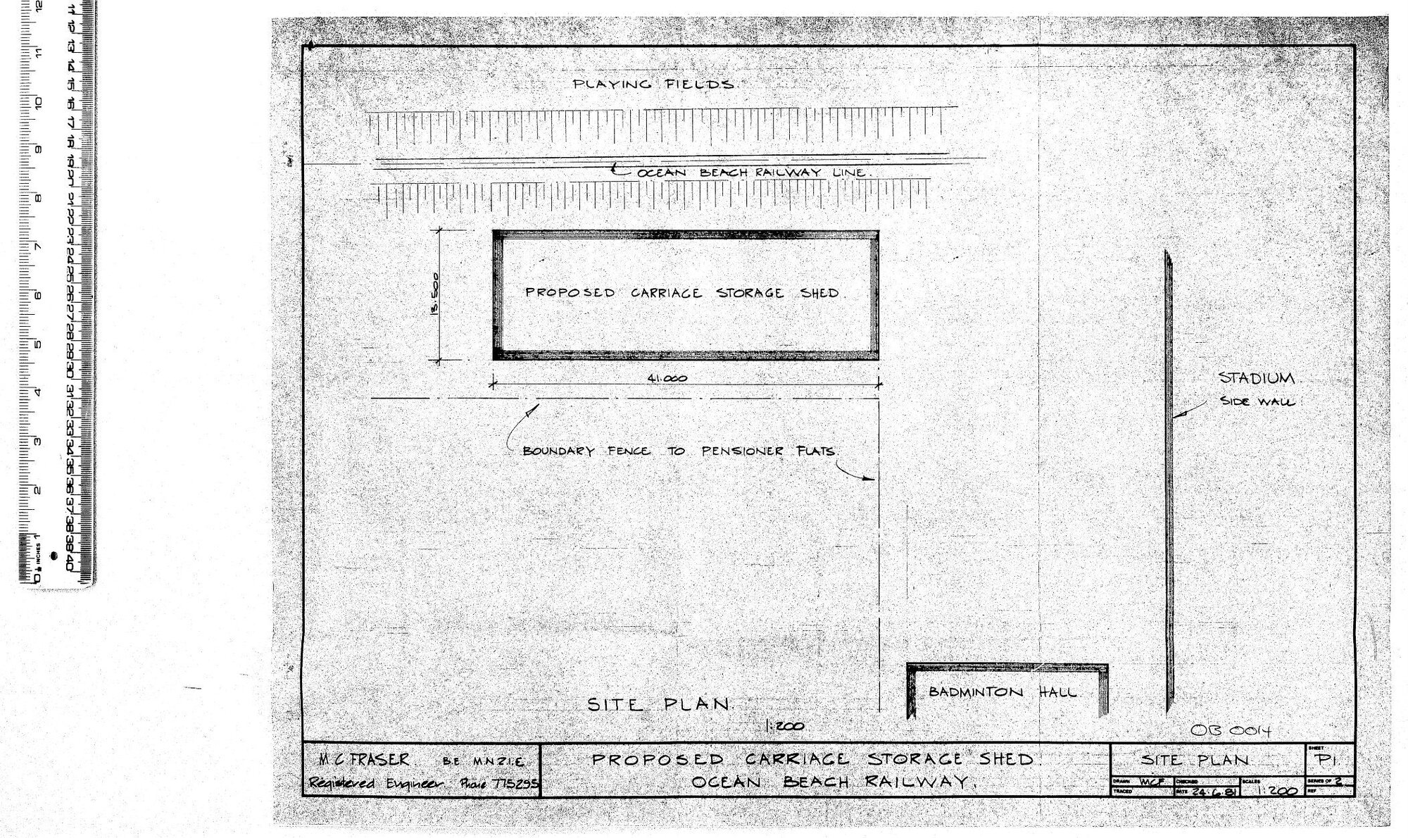 PROPOSED CARRIAGE STORAGE SHED OCEAN BEACH RAILWAY