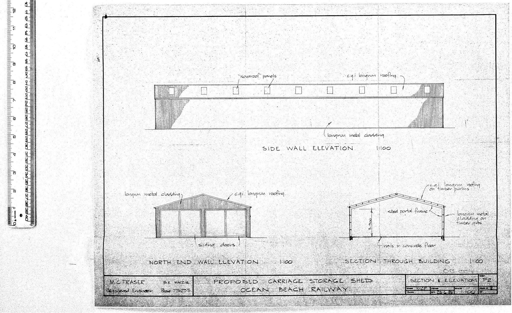 PROPOSED CARRIAGE STORAGE SHED OCEAN BEACH RAILWAY
