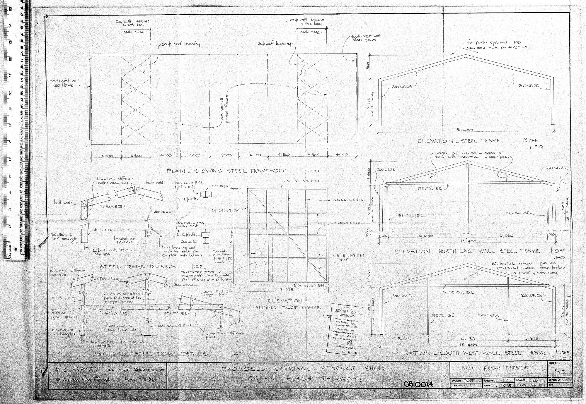 PROPOSED CARRIAGE STORAGE SHED OCEAN BEACH RAILWAY