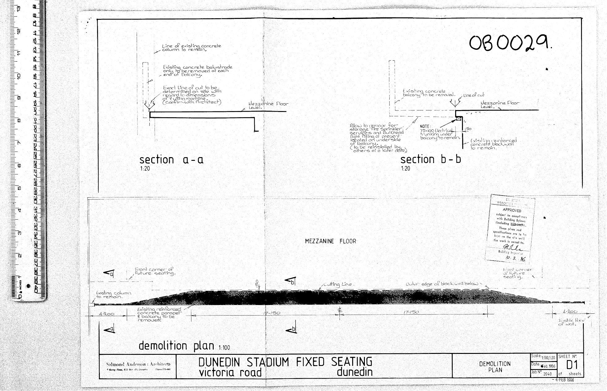 DUNEDIN STADIUM FIXED SEATING VICTORIA ROAD DUNEDIN