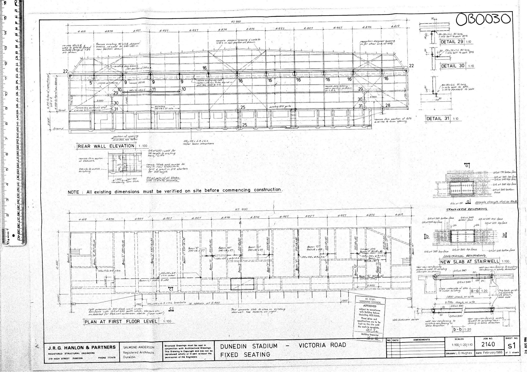 DUNEDIN STADIUM - VICTORIA ROAD FIXED SEATING