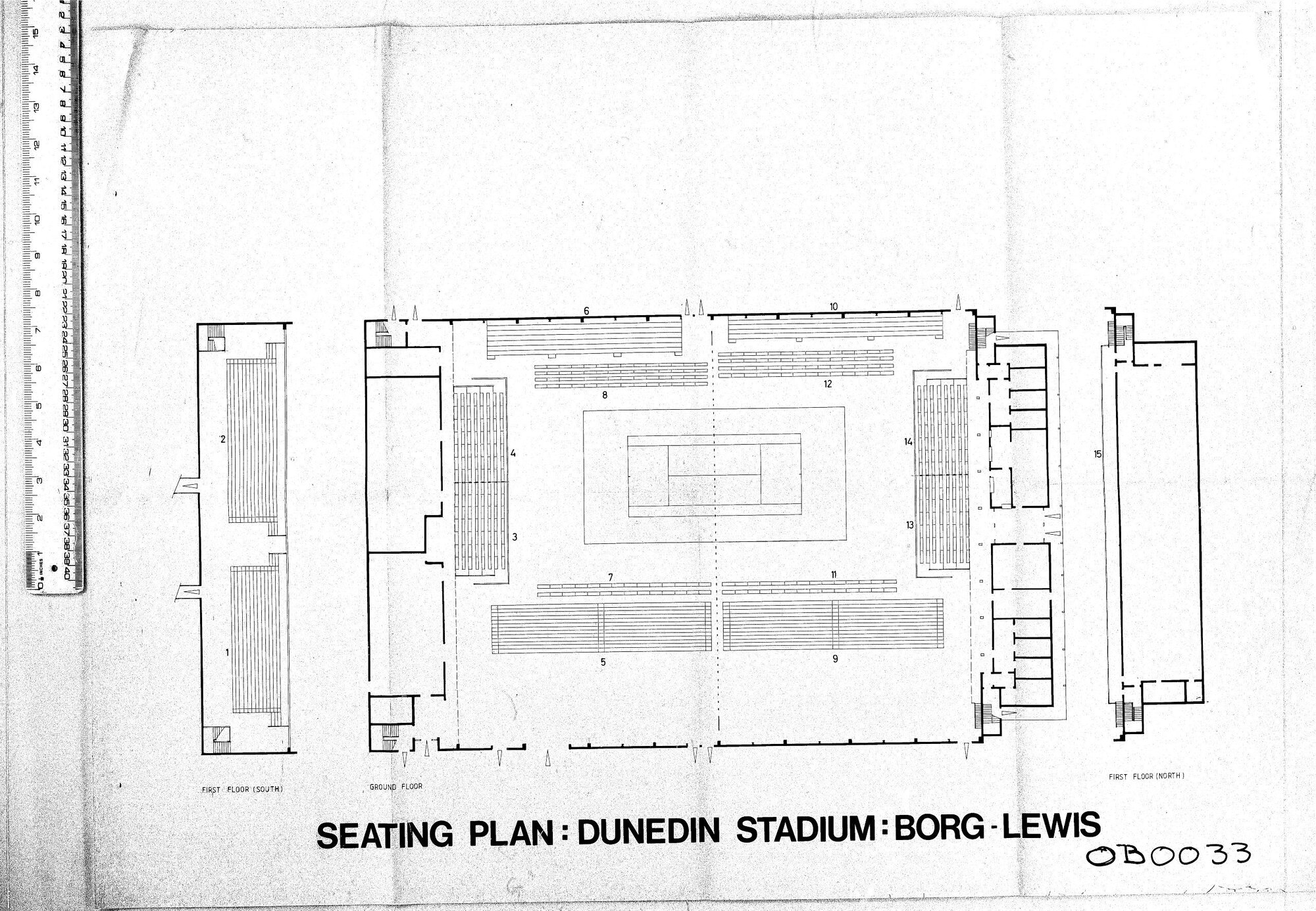 SEATING PLAN : DUNEDIN STADIUM : BORG - LEWIS