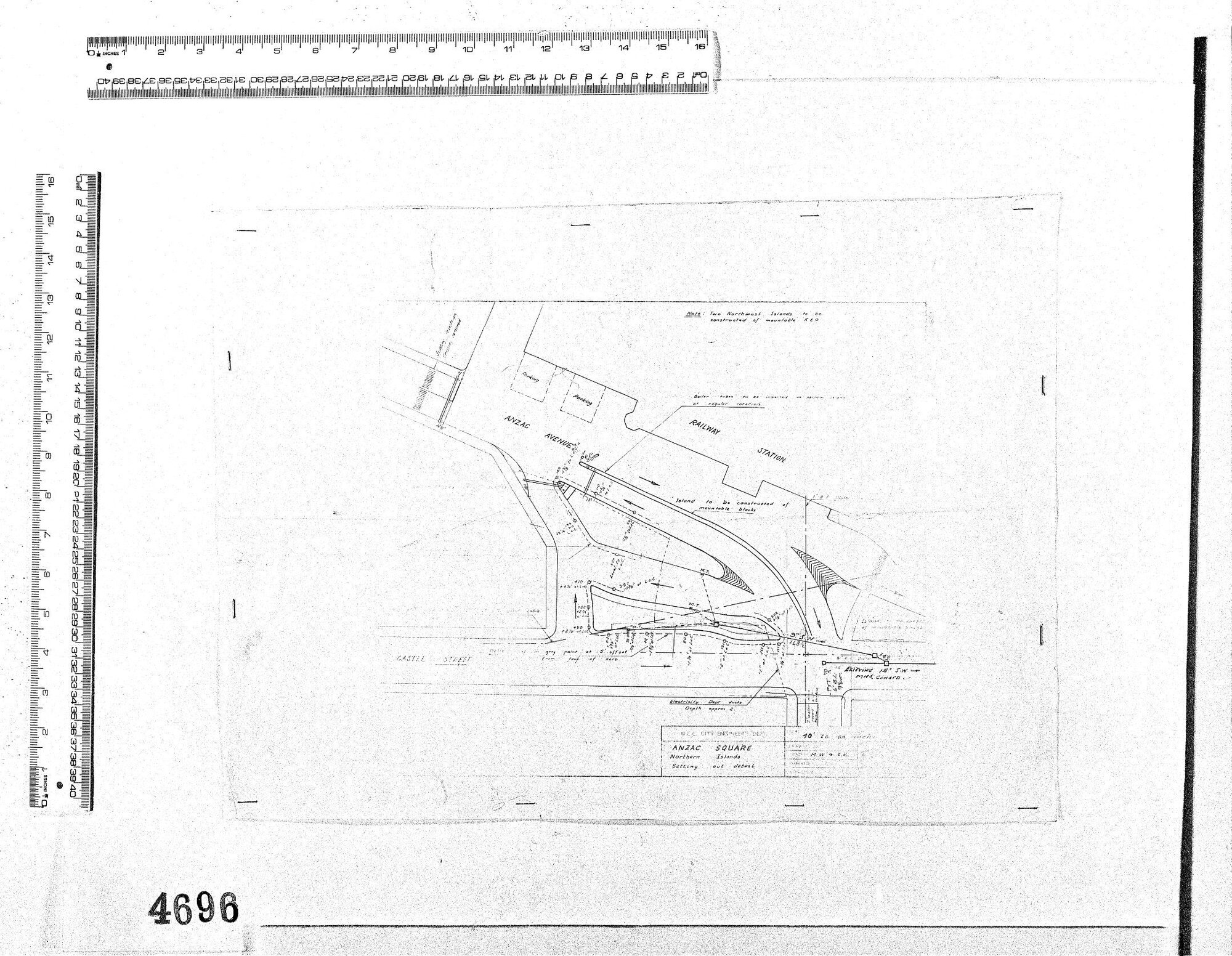 ANZAC SQUARE  - NORTHERN ISLANDS &ndash; SETTING OUT DETAIL
