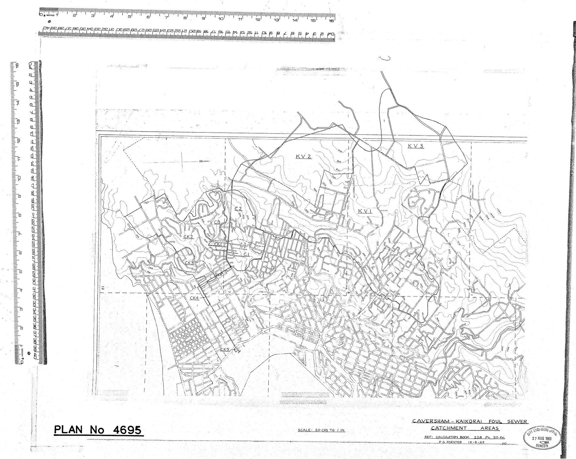 CAVERSHAM- KAIKORAI FOUL SEWER &ndash; CATCHMENTS AREAS
