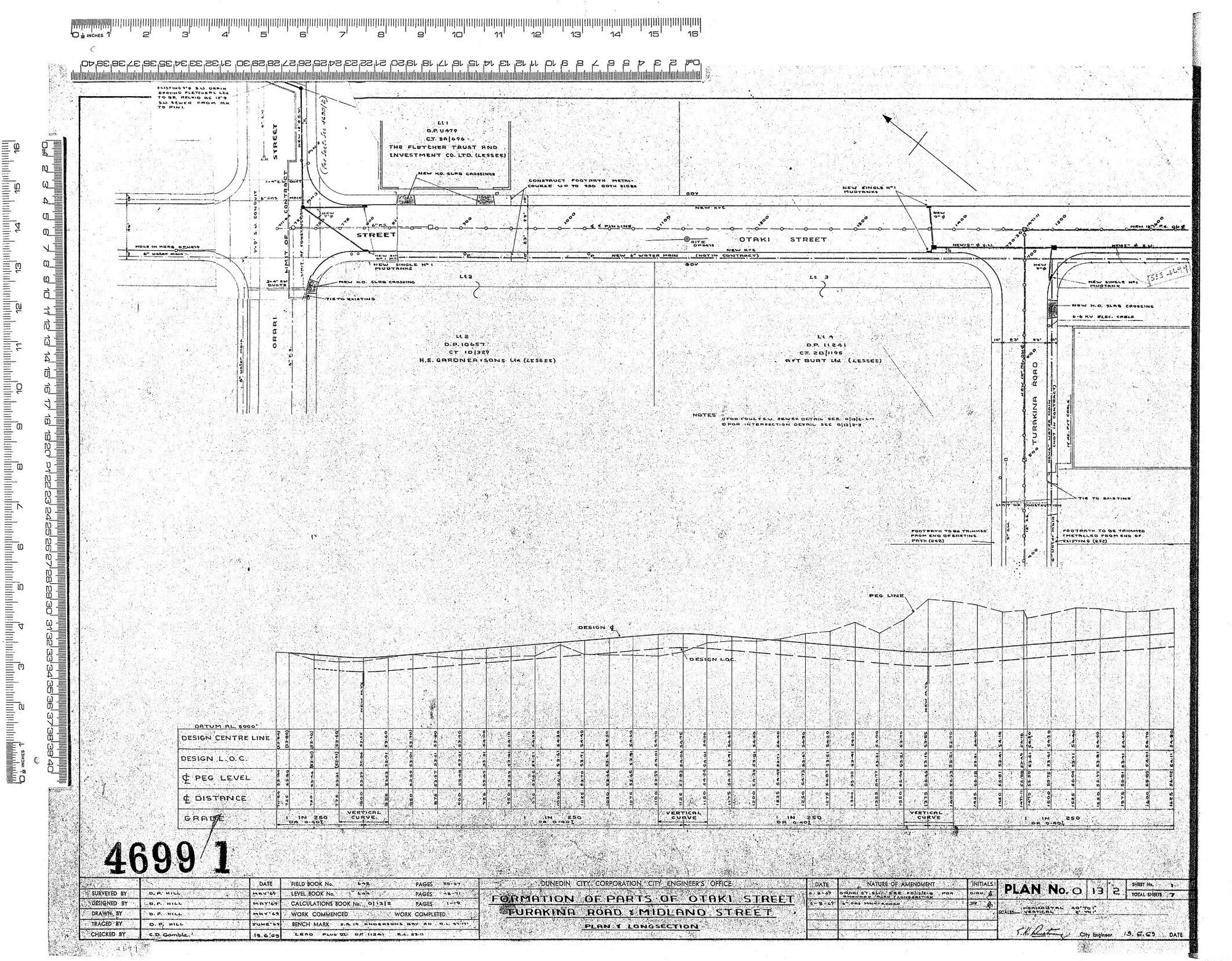 FORMATION OF PARTS OF OTAKI STREET, TURAKINA ROAD &amp; MIDLAND STREET &ndash; PLAN &amp; LONGSECTION