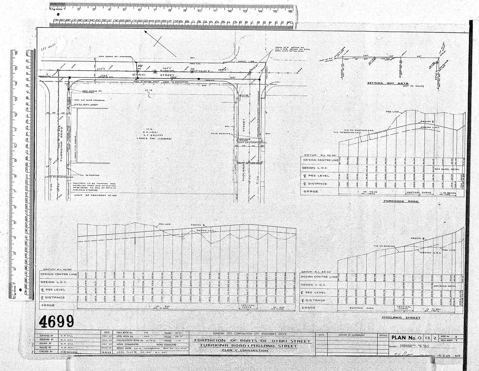 FORMATION OF PARTS OF OTAKI STREET, TURAKINA ROAD &amp; MIDLAND STREET &ndash; PLAN &amp; LONGSECTION