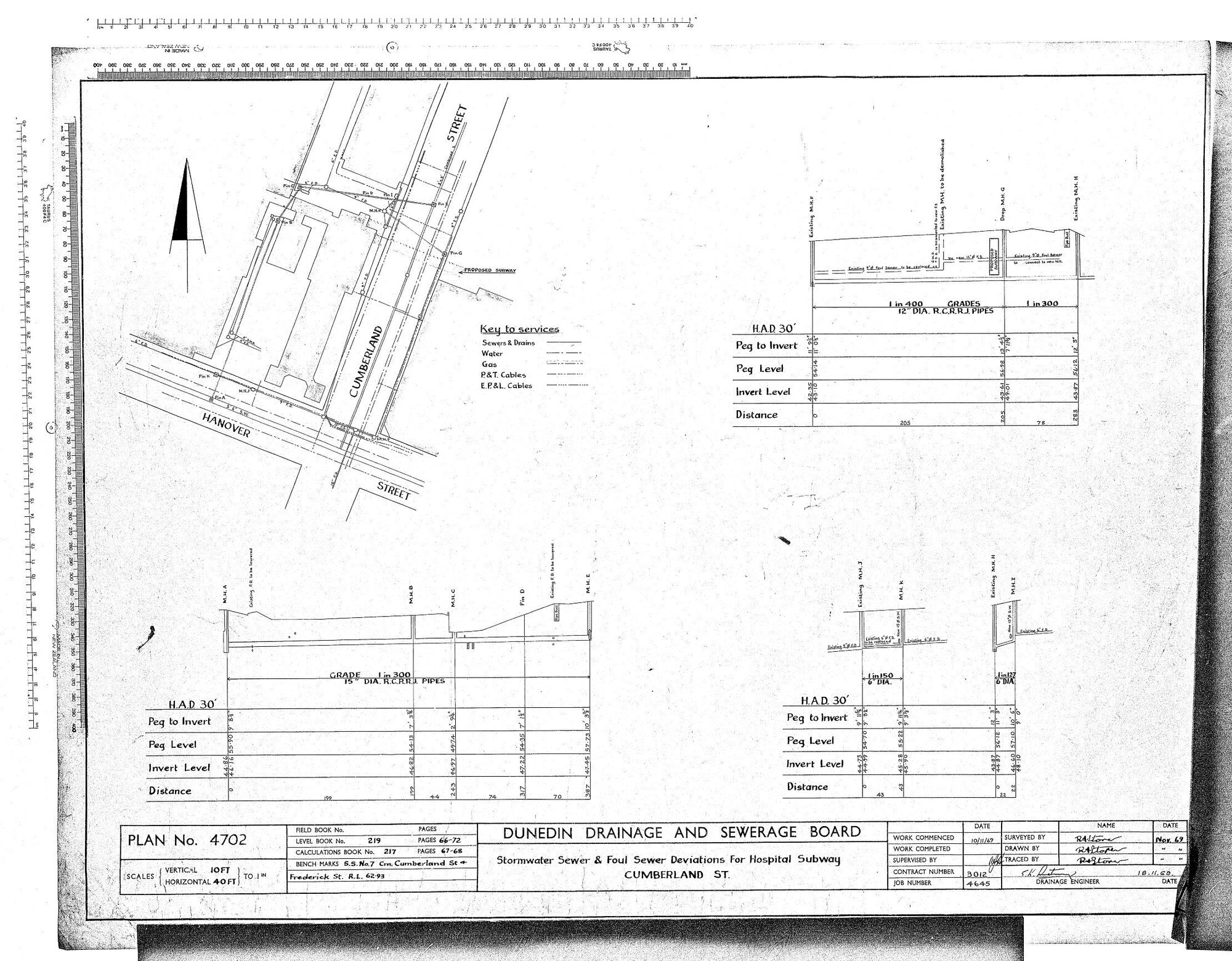STORMWATER SEWER &amp; FOUL SEWER DEVIATIONS FOR HOSPITAL SUBWAY &ndash; CUMBERLAND STREET