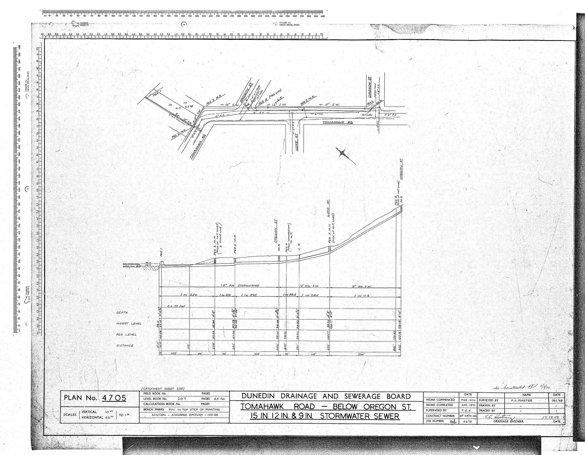 TOMAHAWK ROAD &ndash; BELOW OREGON ST. 15 IN. 12 IN. &amp; 9 IN. STORMWATER SEWER