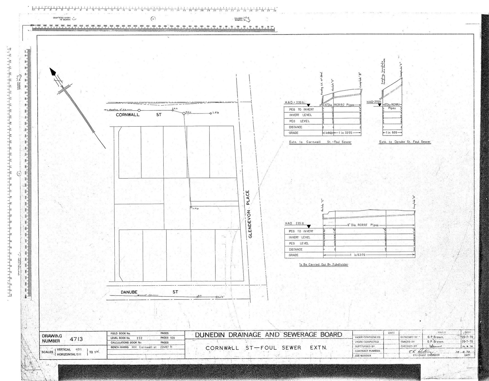 CORNWALL ST &ndash; FOUL SEWER EXTN.