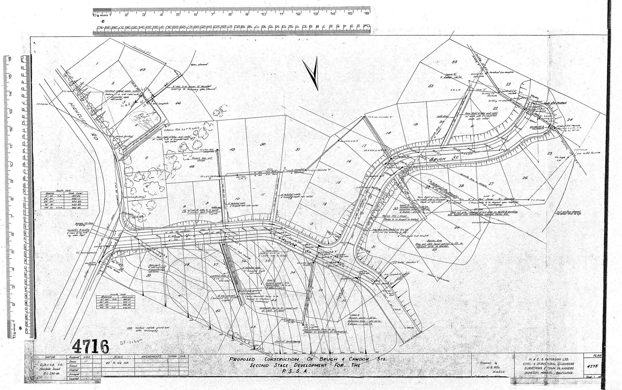 PROPOSED CONSTRUCTION OF BRUGH &amp; CAWDOR STS. SECOND STAGE DEVELOPEMENT FOR THE P.S.S.A