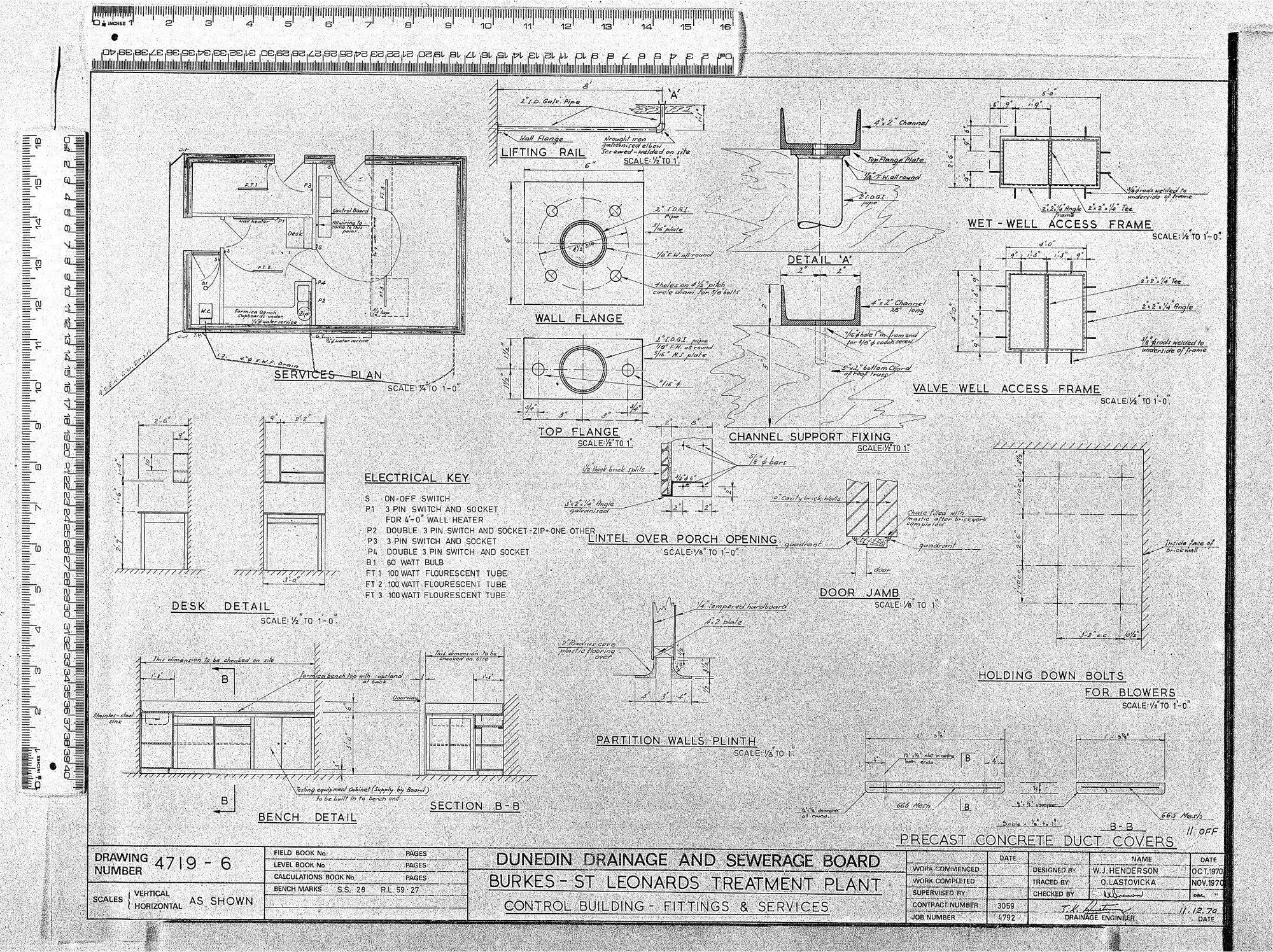 BURKES &ndash; ST LEONARDS TREATMENT PLANT &ndash; CONTROL BUILDING &ndash; FITTINGS &amp; SERVICES