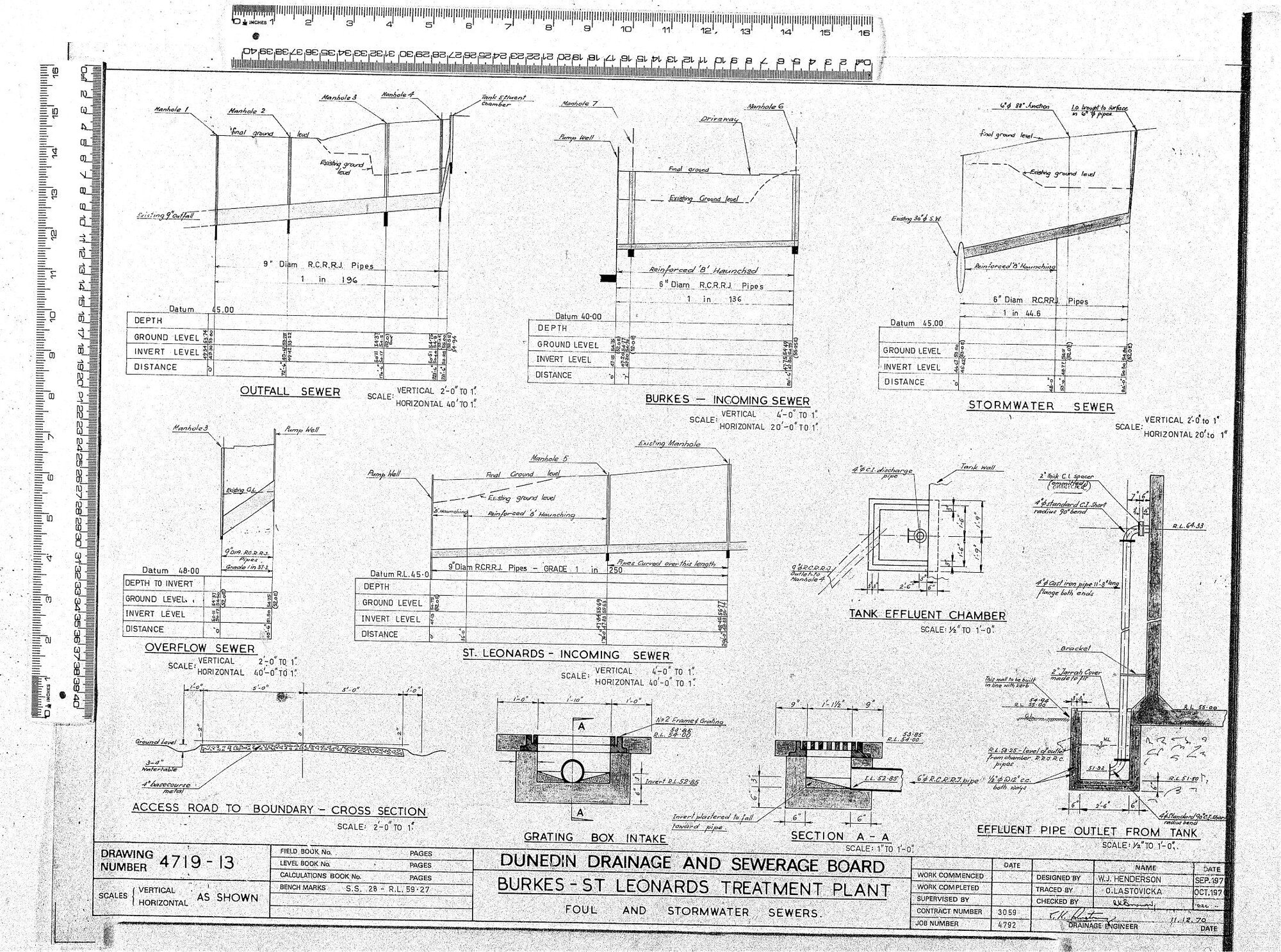 BURKES &ndash; ST LEONARDS TREATMENT PLANT &ndash; FOUL AND STORMWATER SEWERS