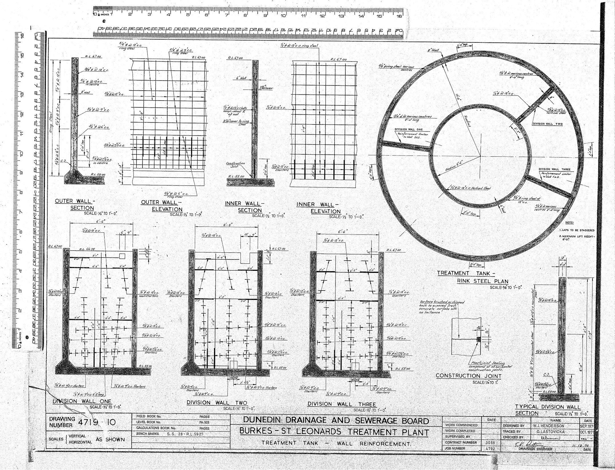 BURKES &ndash; ST LEONARDS TREATMENT PLANT &ndash; TREATMENT TANK &ndash; WALL REINFORCEMENT