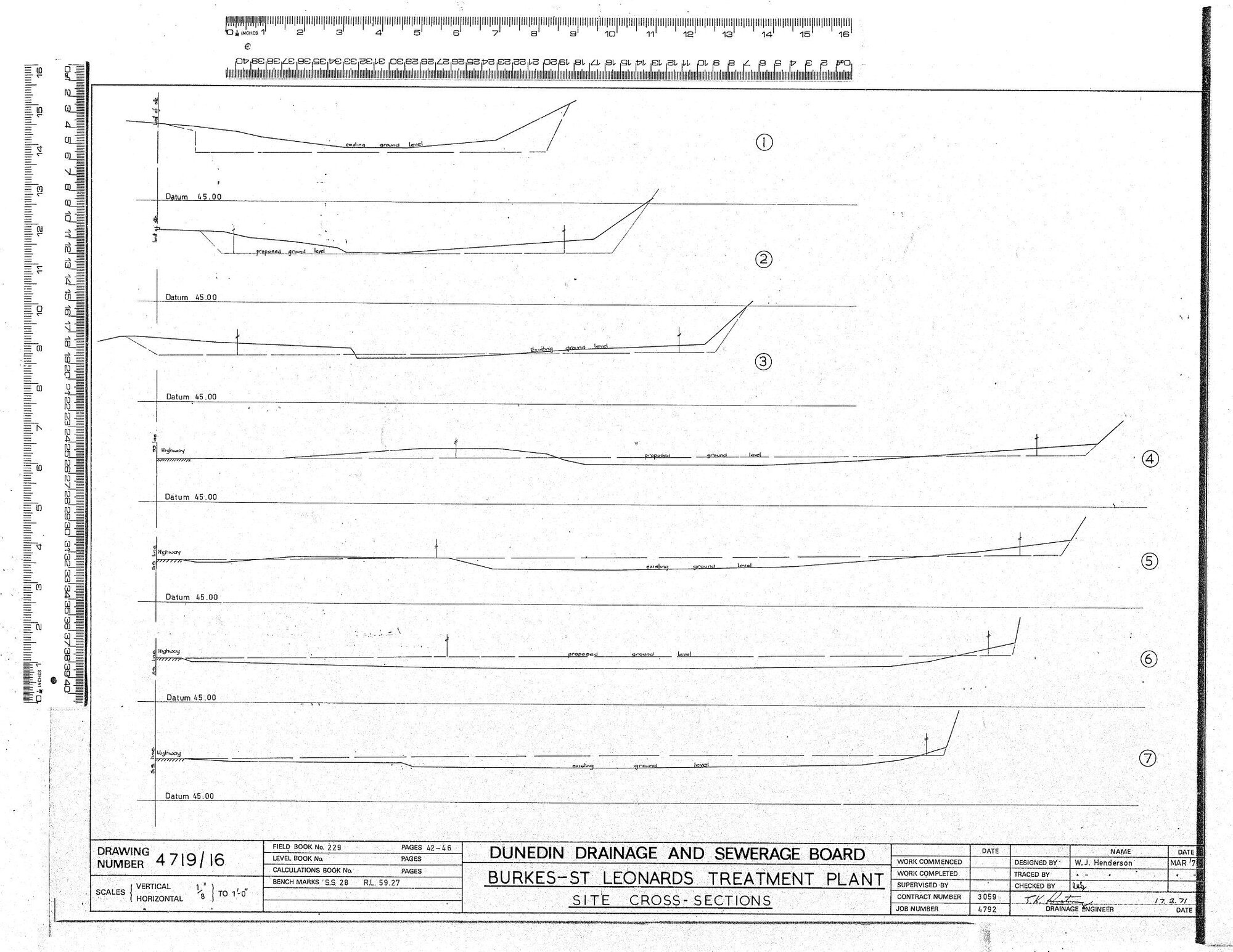 BURKES &ndash; ST LEONARDS TREATMENT PLANT &ndash; SITE CROSS-SECTION