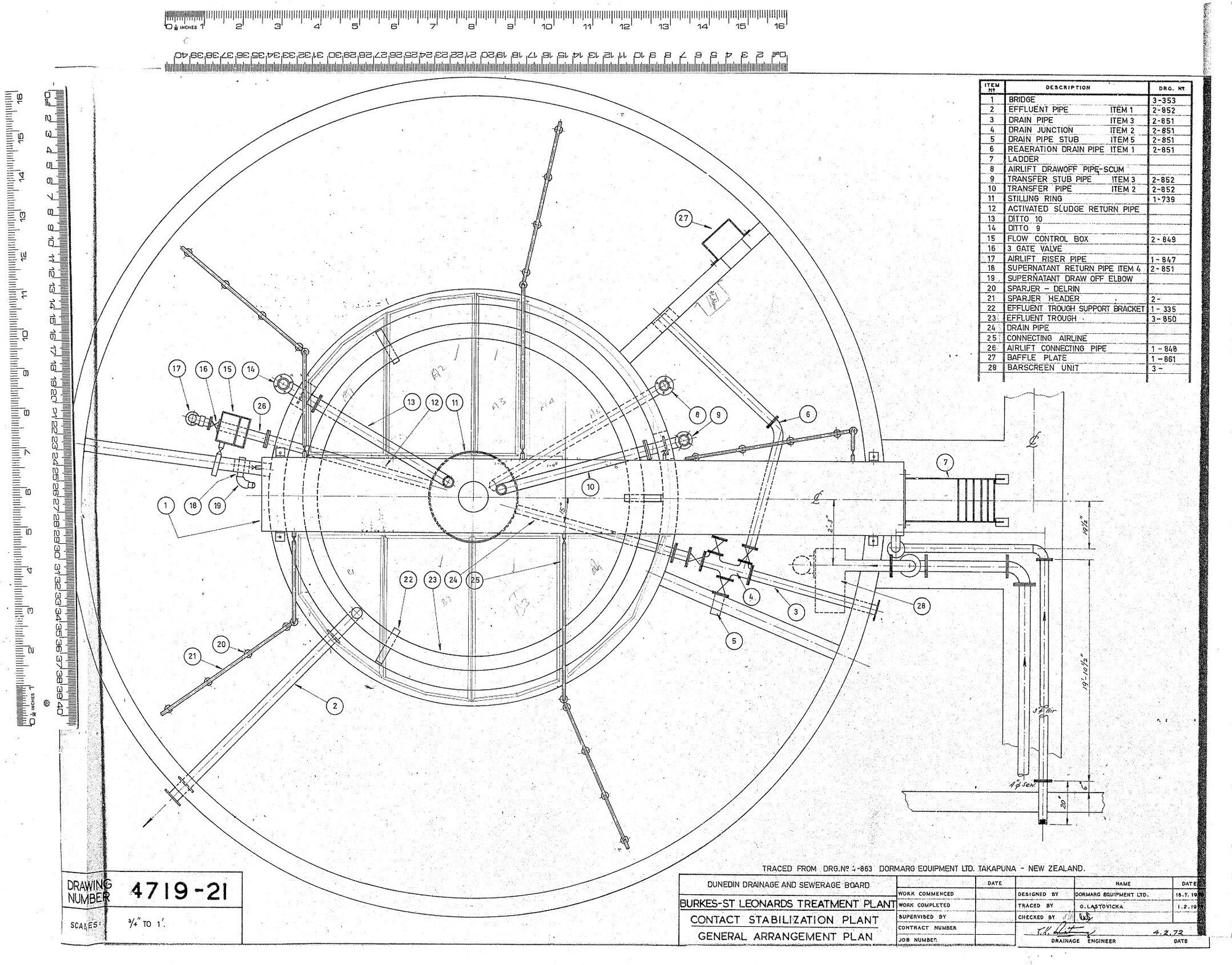 BURKES &ndash; ST LEONARDS TREATMENT PLANT &ndash; CONTACT STABILIZATION PLANT &ndash; GENERAL ARRANGEMENT PLAN