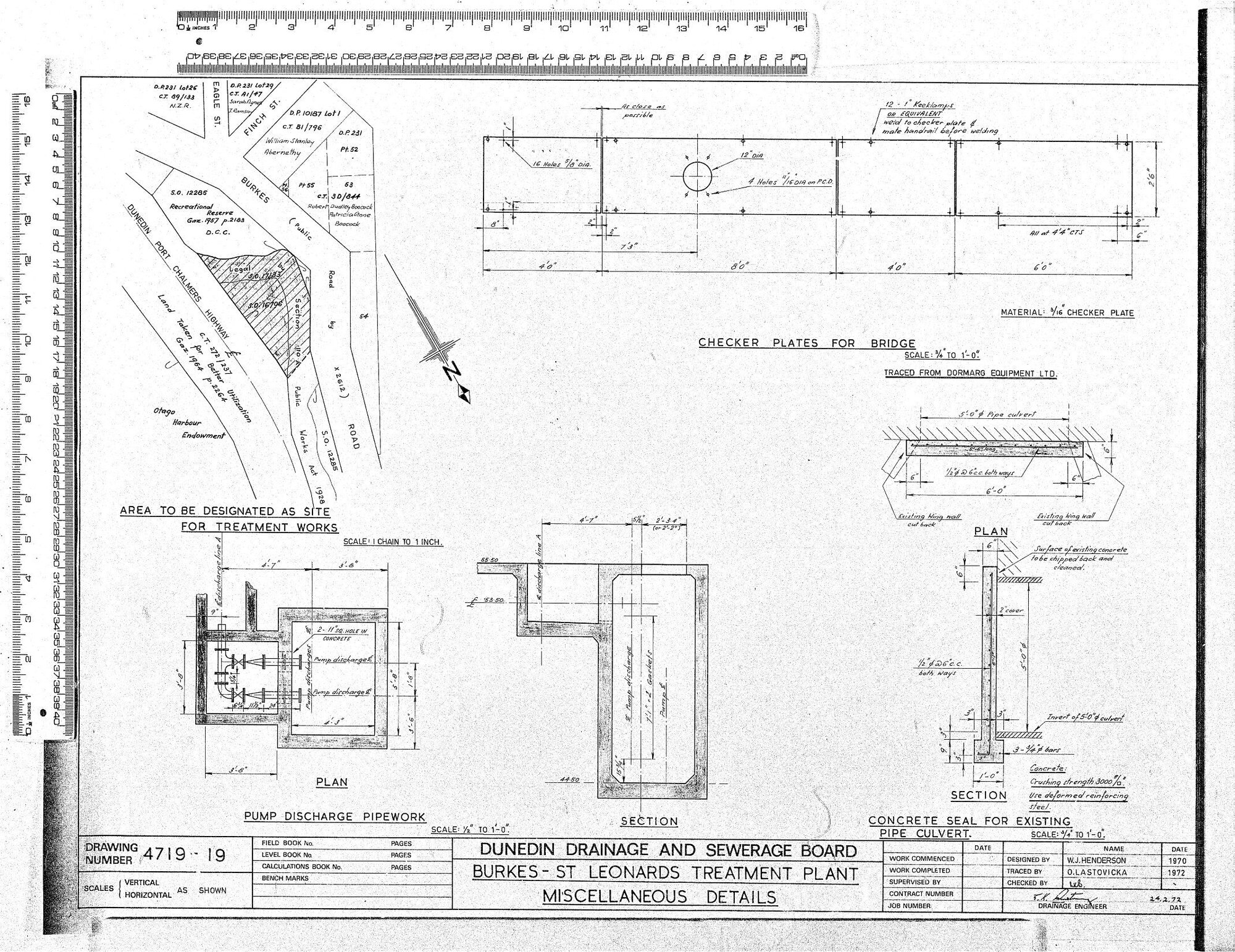 BURKES &ndash; ST LEONARDS TREATMENT PLANT &ndash; MISCELLANEOUS DETAILS