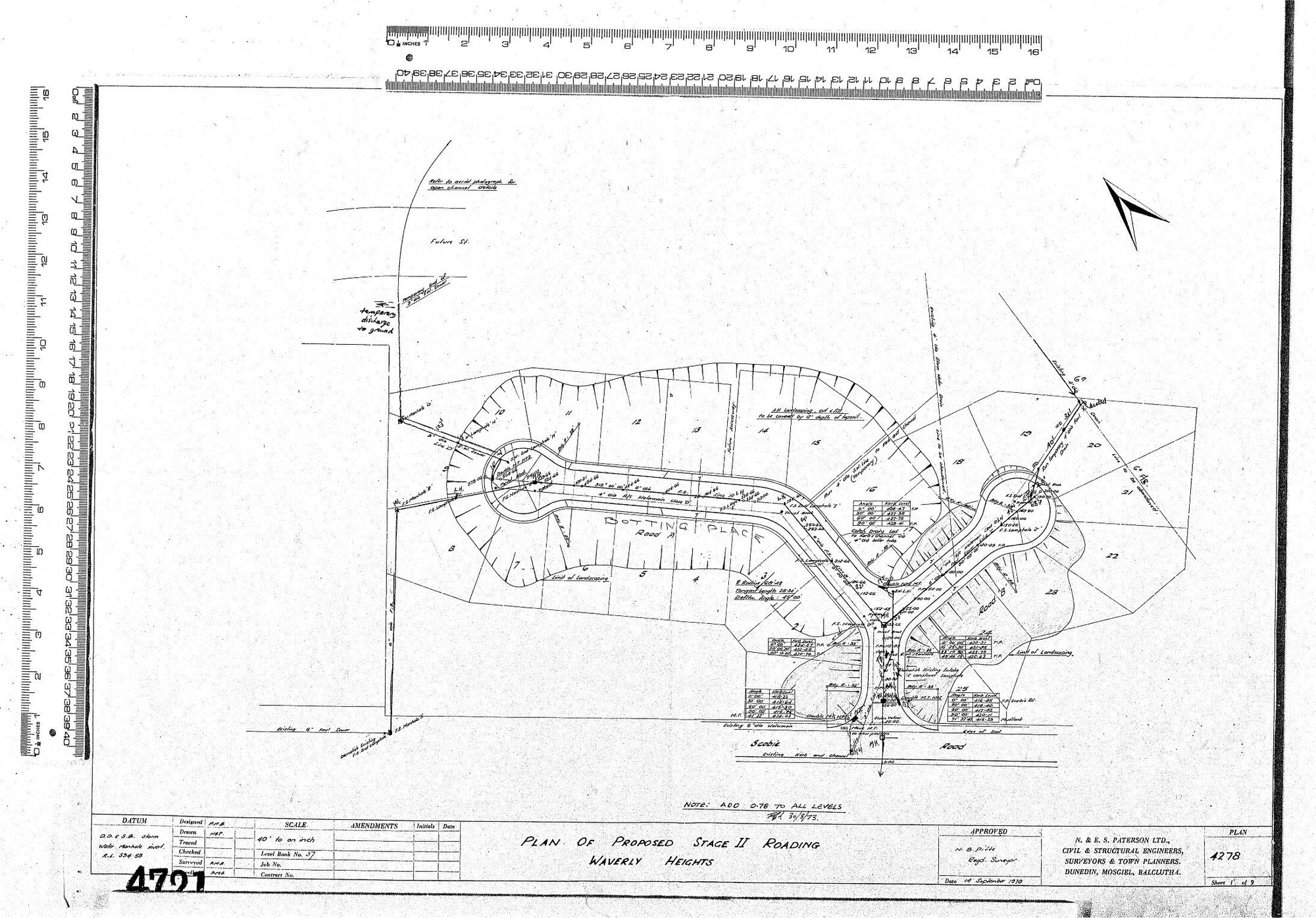 PLAN OF PROPOSED STAGE II ROADING WAVERLY HEIGHTS
