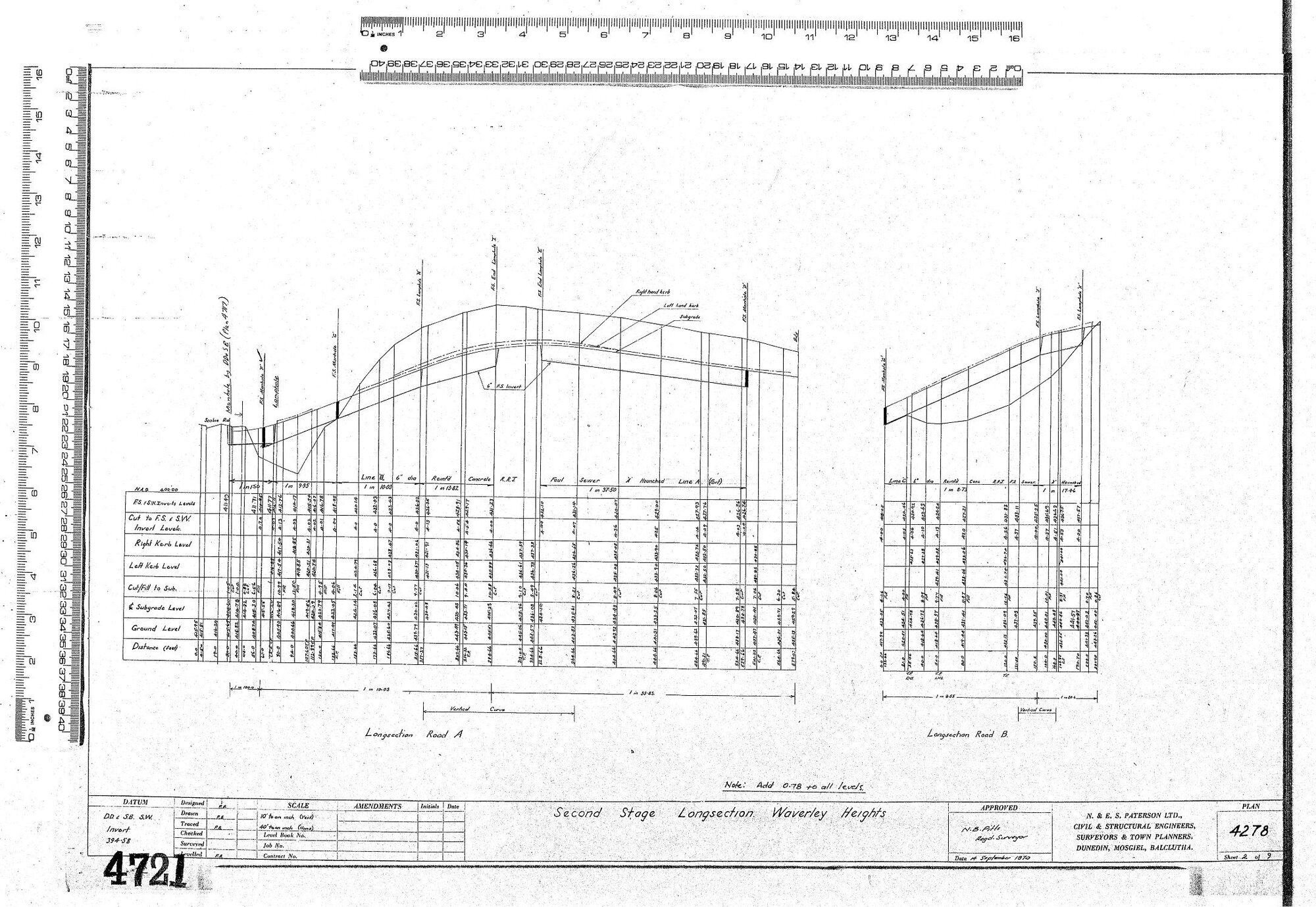 SECOND STAGE LONGSECTION WAVERLEY HEIGHTS