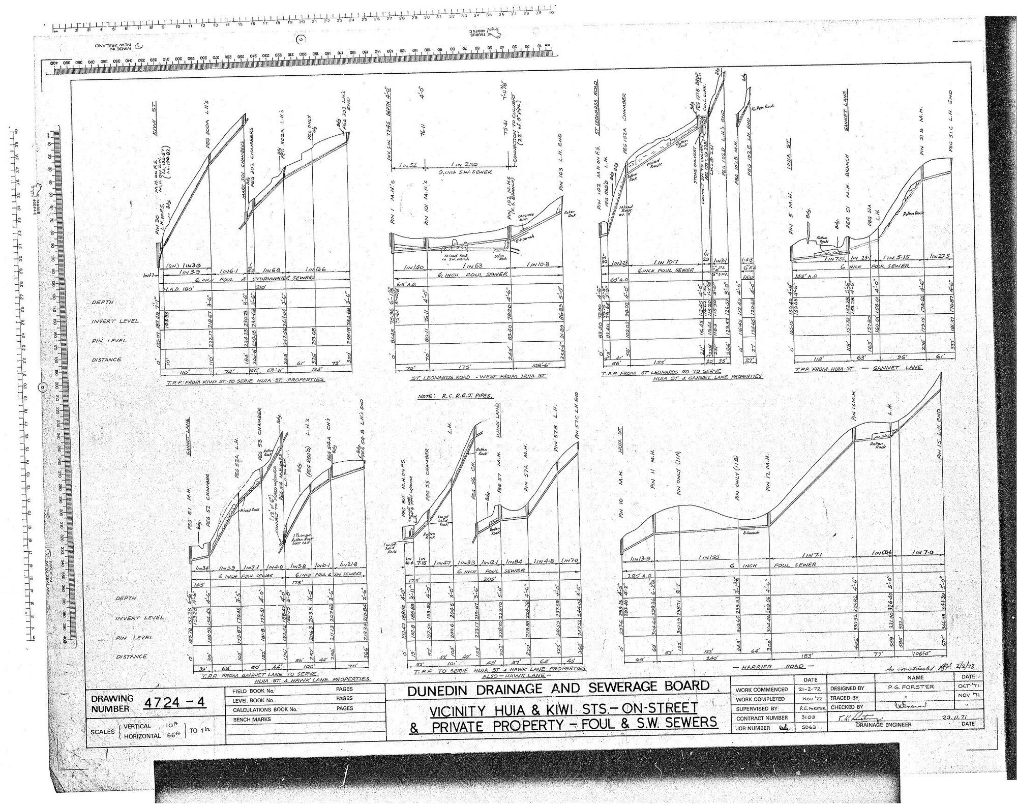 VINCINITY HUIA &amp; KIWI STS. - ON-STREET &amp; PRIVATE PROPERTY &ndash; FOUL S.W. SEWERS