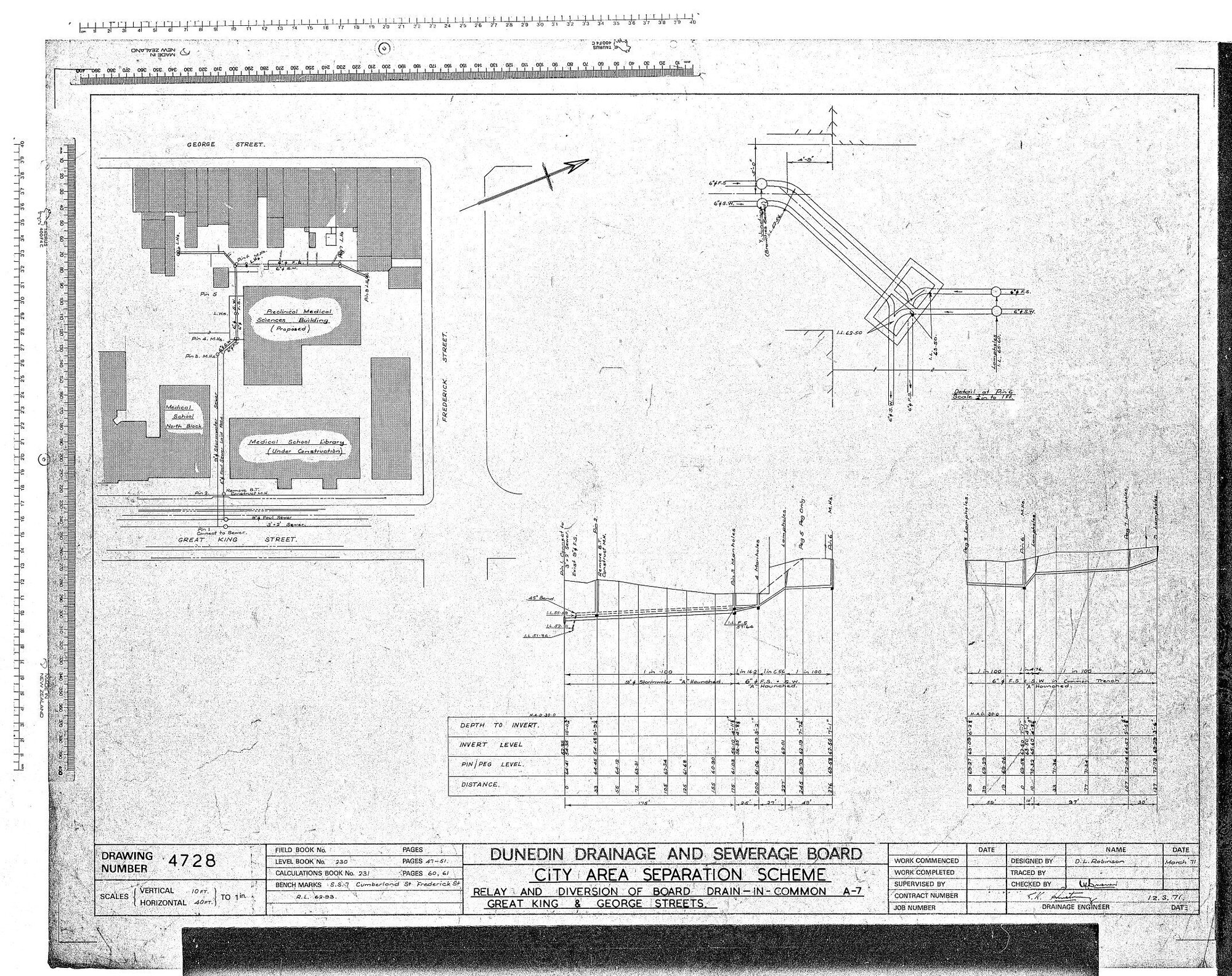 CITY AREA SEPARATION SCHEME &ndash; RELAY AND DIVERSION OF BOARD DRAIN &ndash; IN &ndash; COMMON A-7 GREAT KING &amp; GEORGE STEETS