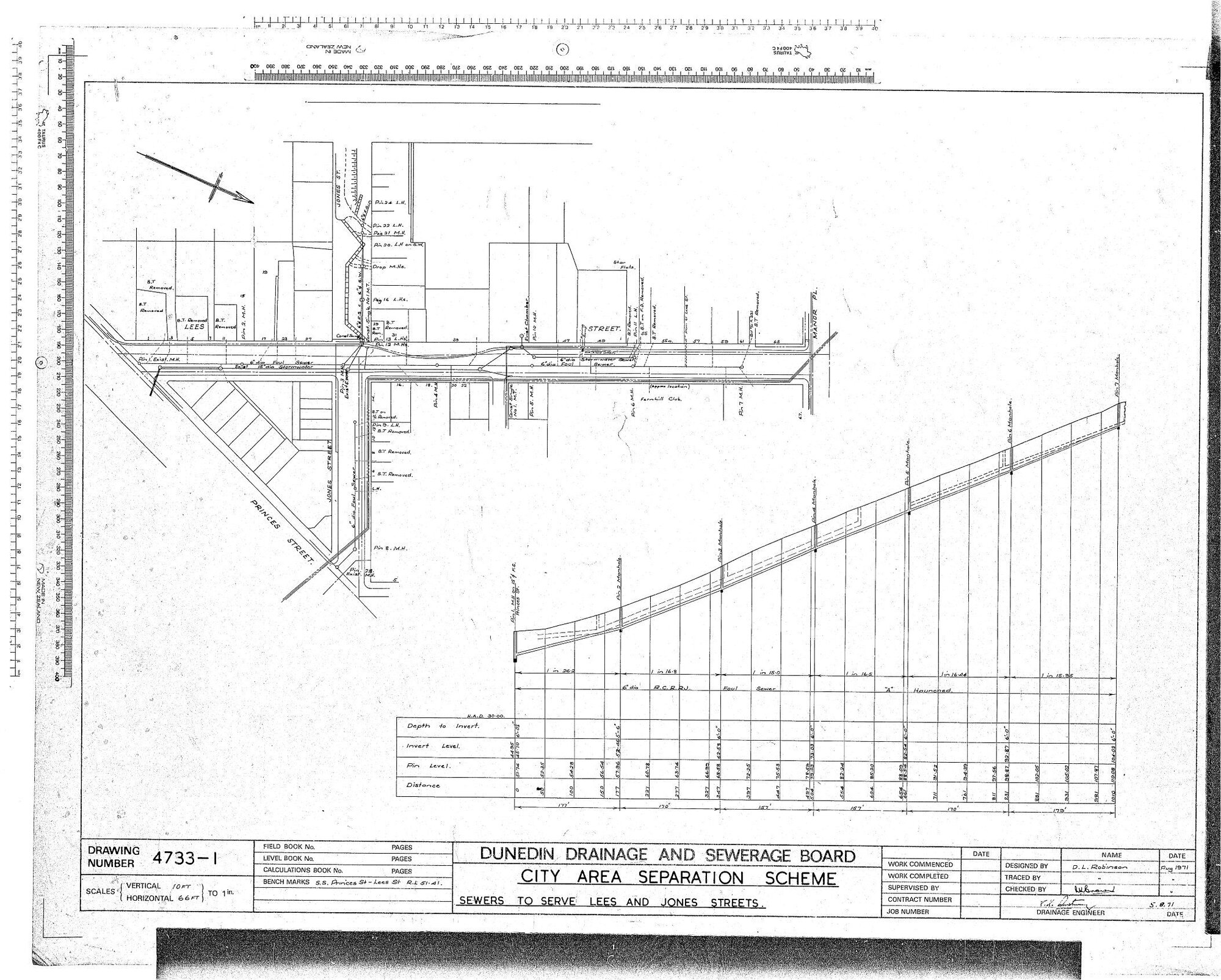 CITY AREA SEPARATION SCHEME &ndash; SEWERS TO SERVE LEES AND JONES STREETS