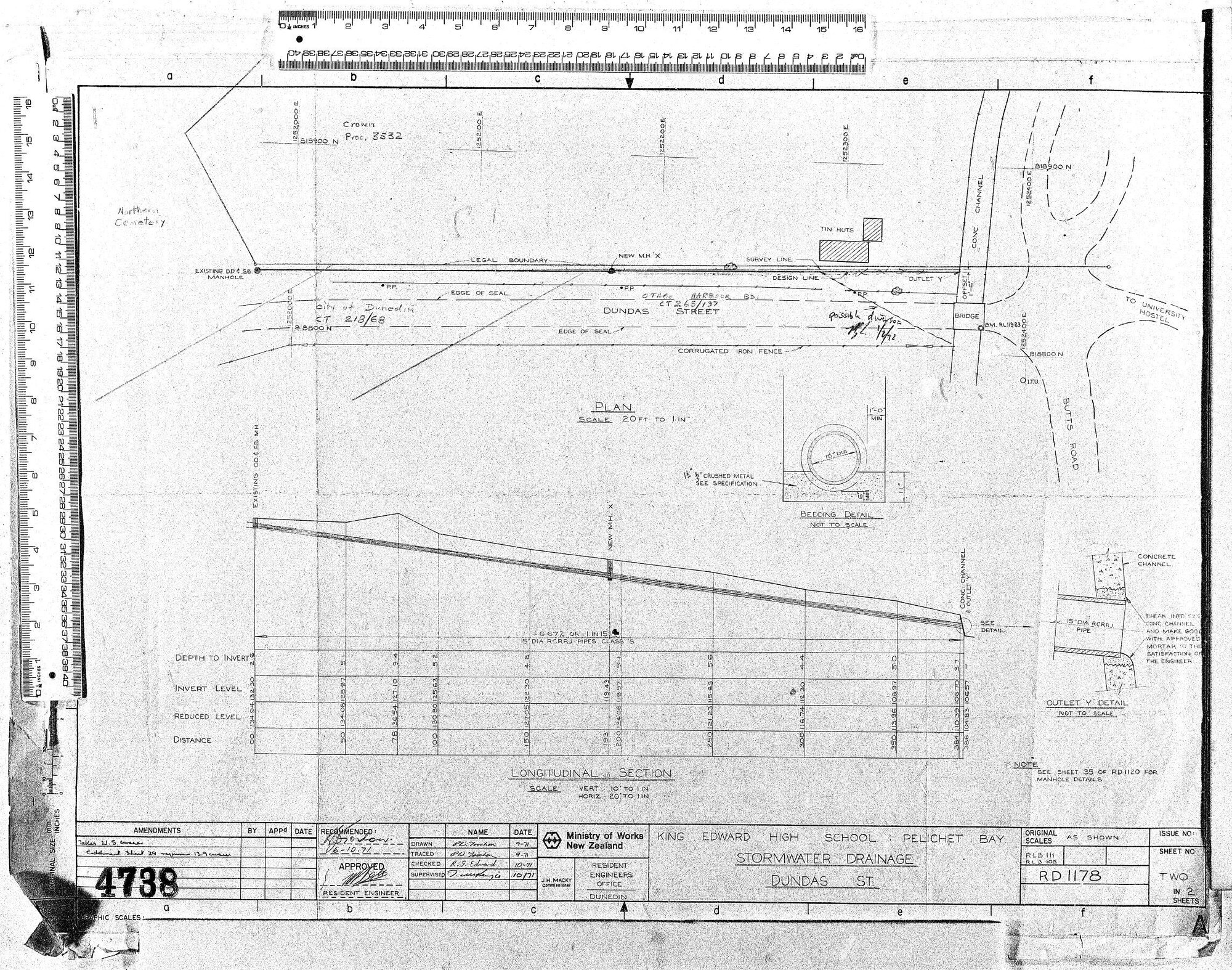 KING EDWARD HIGH SCHOOL PELICHET BAY &ndash; STORMWATER DRAINAGE DUNDAS ST.