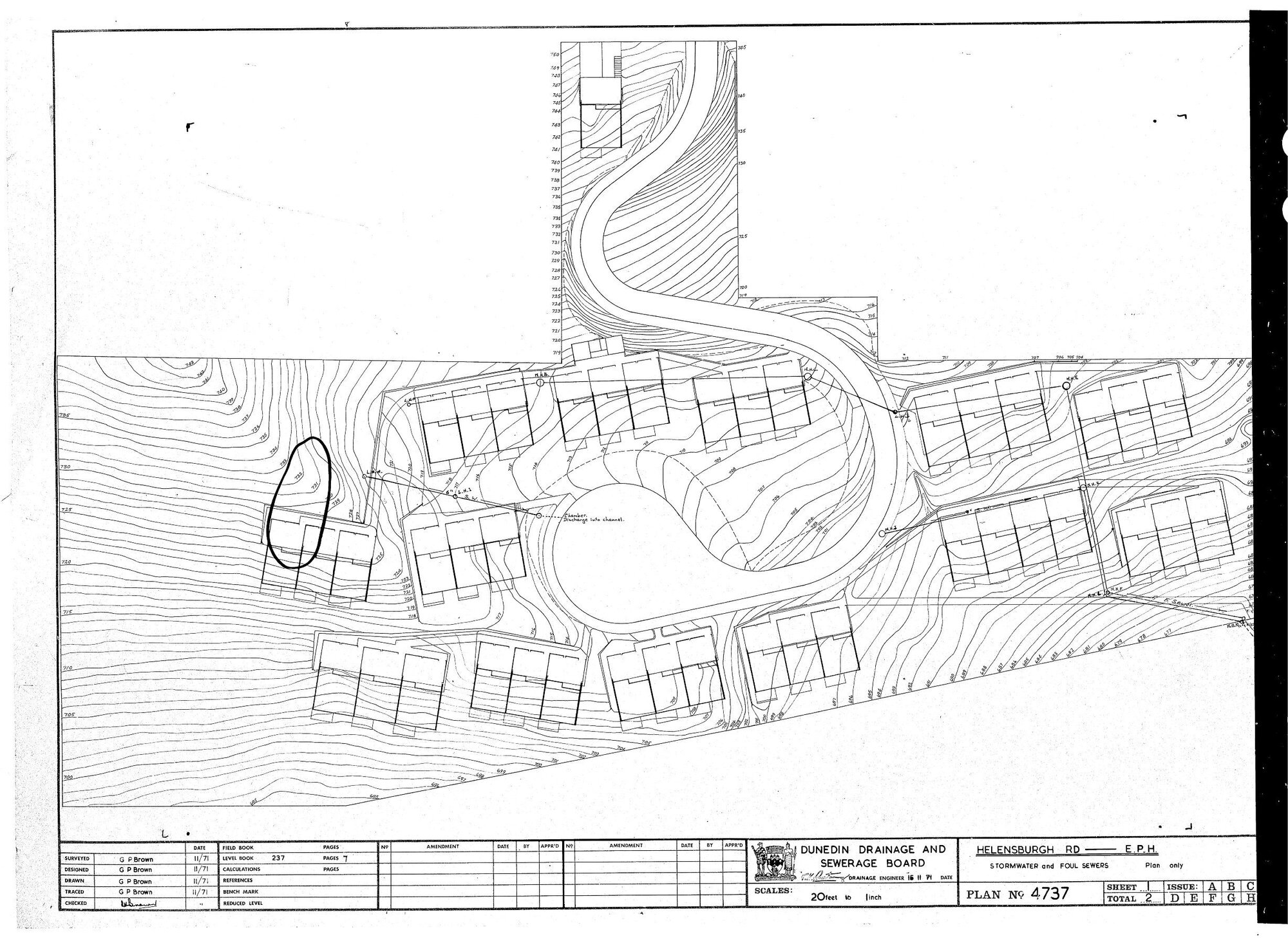 HELENSBURH RD &ndash; E.P.H. - STORMWATER AND FOUL SEWERS &ndash; PLAN ONLY