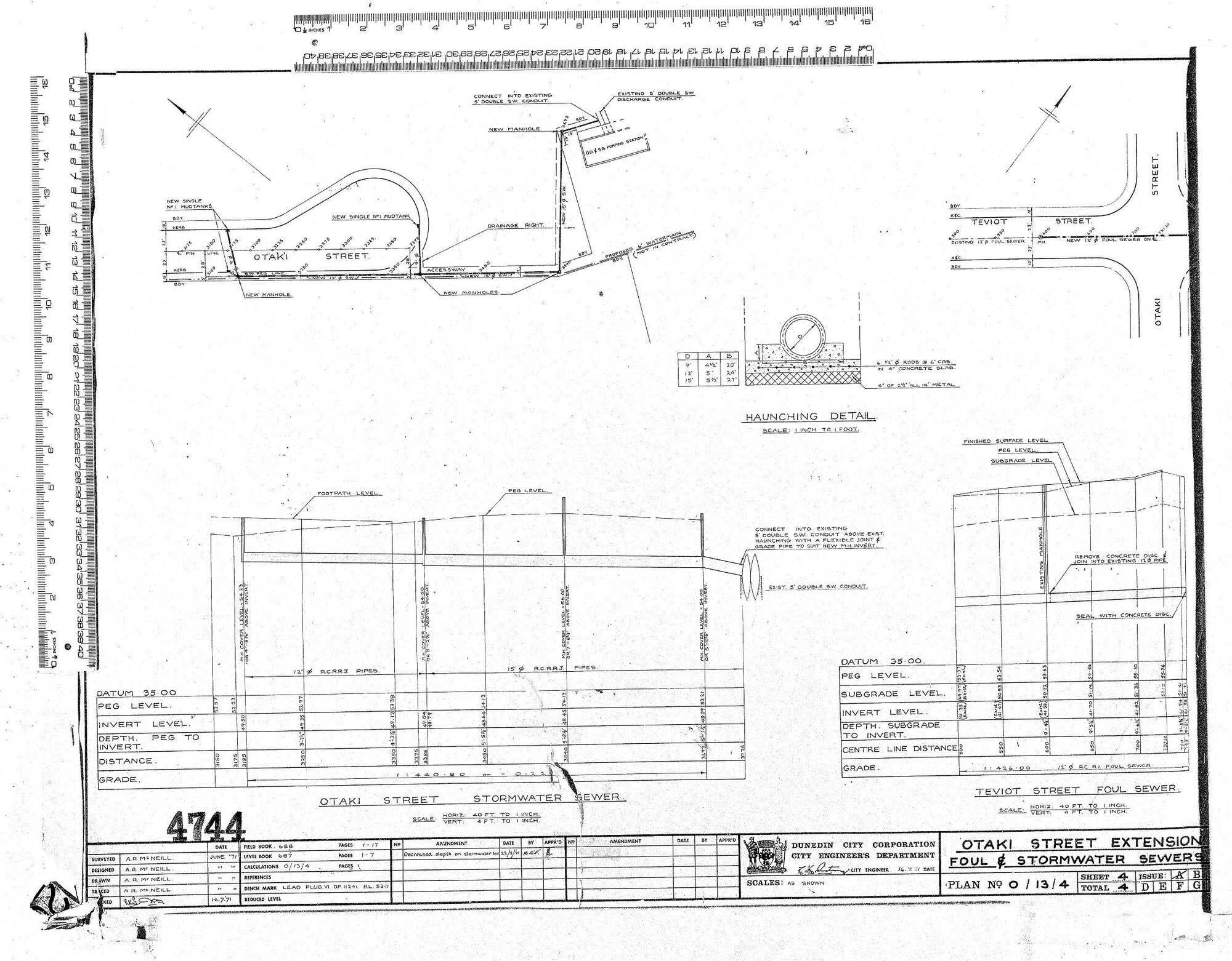 OTAKI STREET EXTENSION &ndash; FOUL &amp; STORMWATER SEWERS