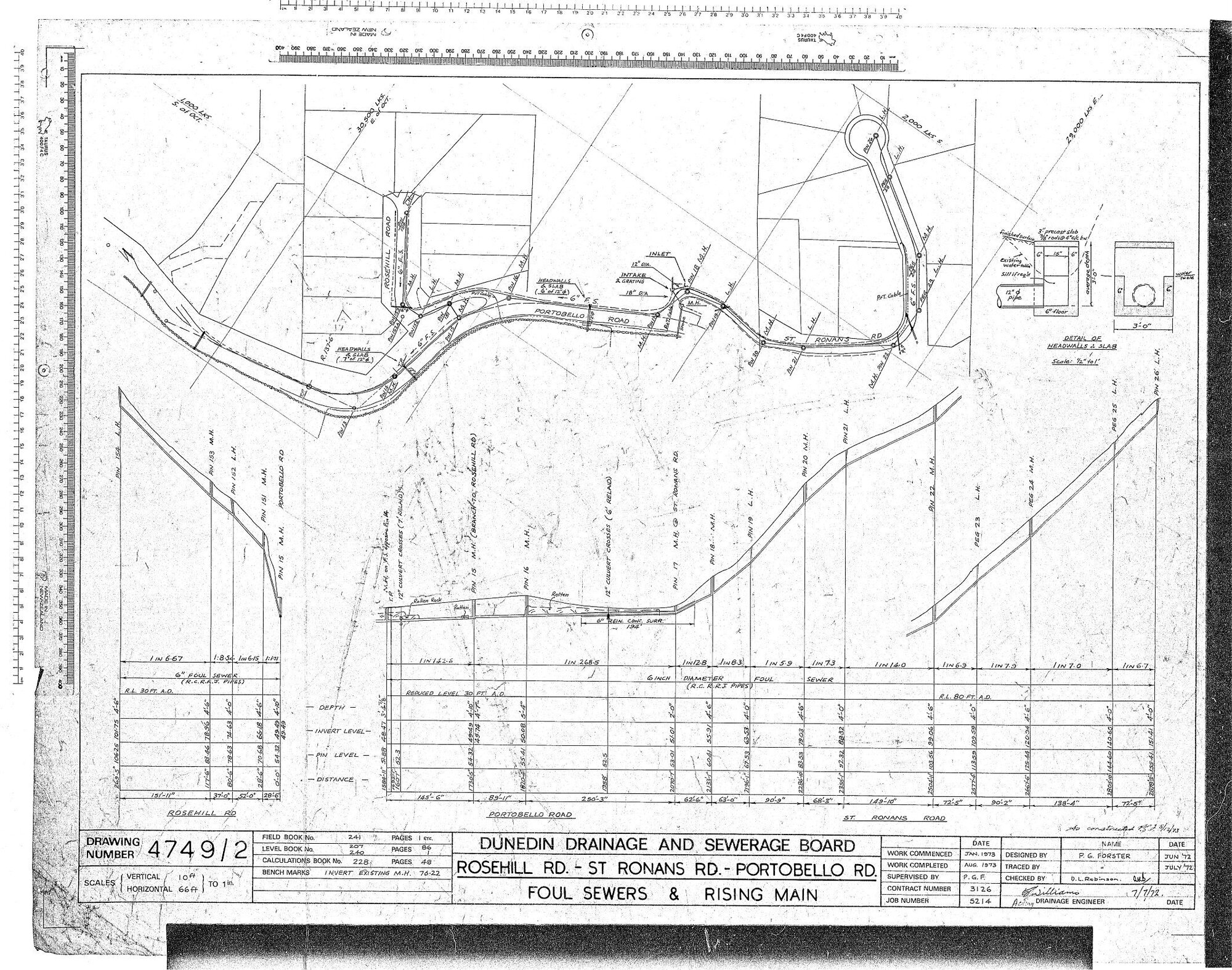ROSEHILL RD. - ST RONANS RD. - PORTOBELLO RD. FOUL SEWERS &amp; RISING MAIN