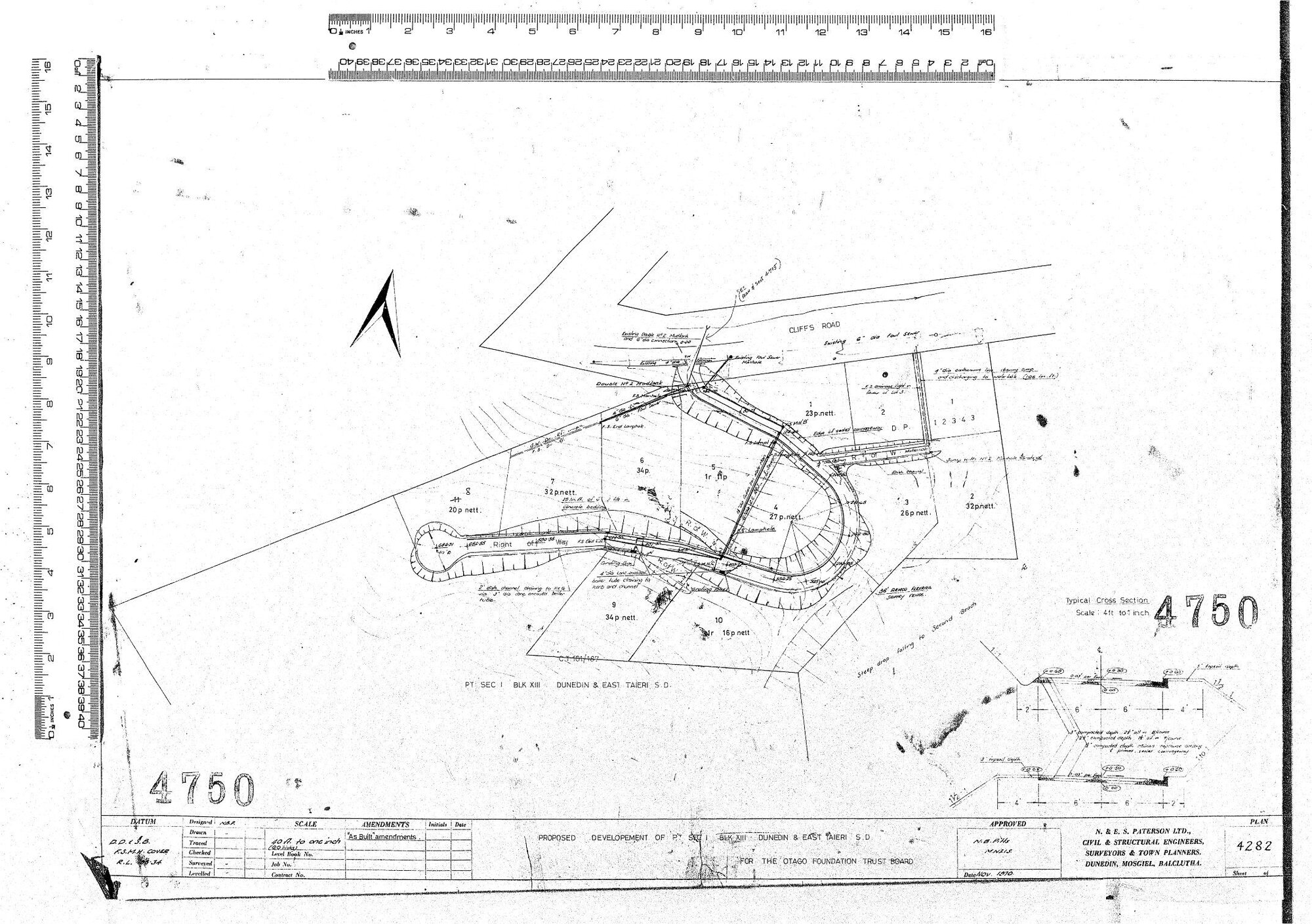 PROPOSED DEVELOPMENT OF PT SEC 1 BLK XIII DUNEDIN &amp; EAST TAIERI S.D FOR THE OTAGO FOUNDATION TRUST BOARD