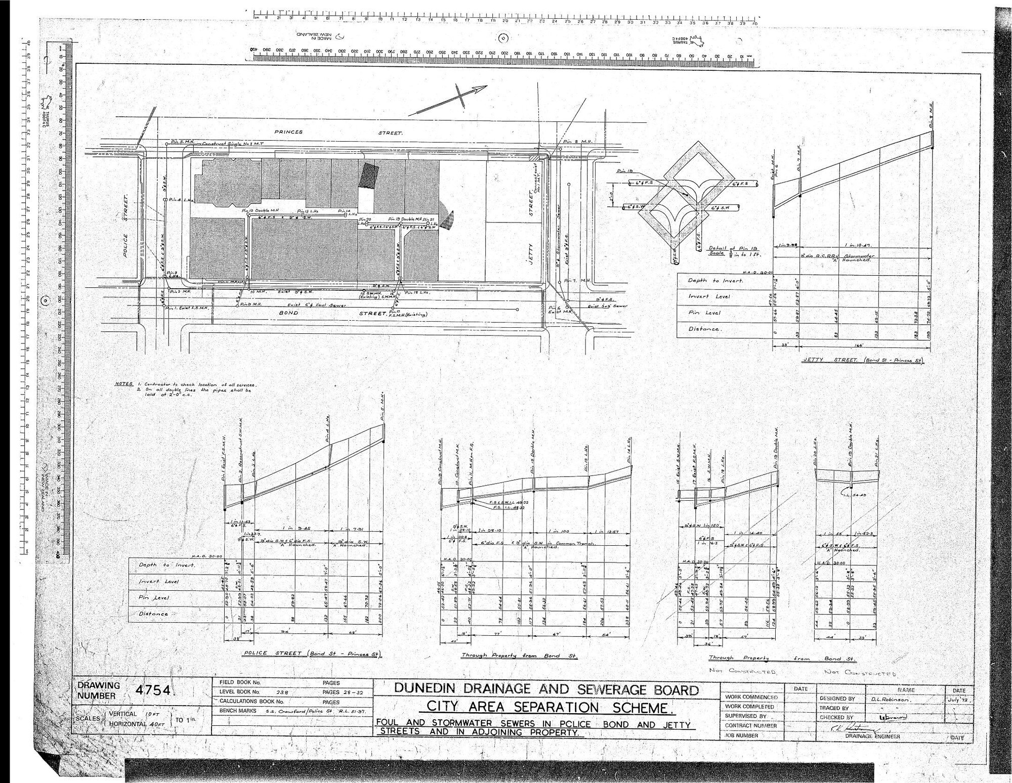 CITY AREA SEPARATION SCHEME &ndash; FOUL AND STORMWATER SEWERS IN PCLICE BOND AND JETTY STREETS AND IN ADJOINING PROPERTY