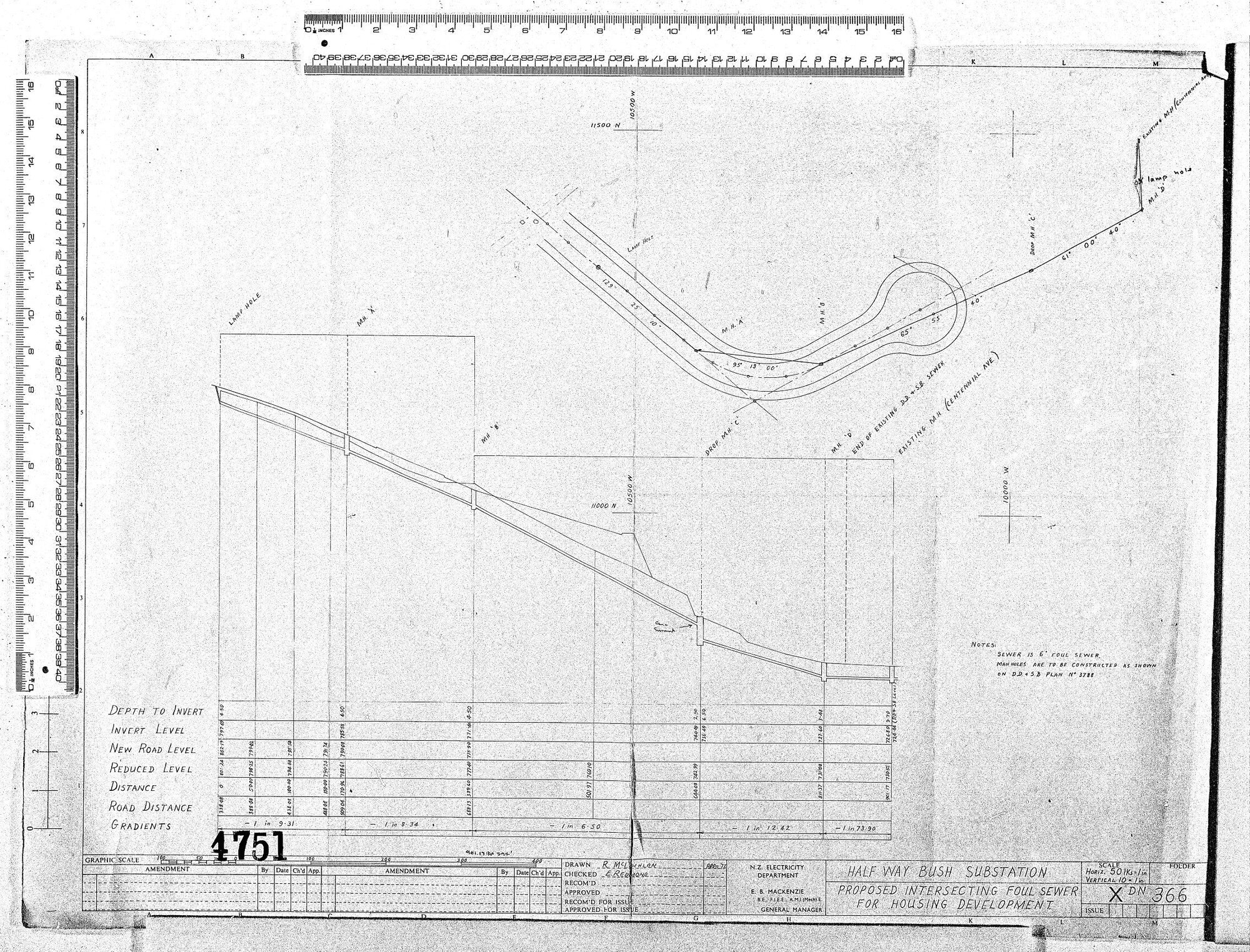 HALFWAY BUSH SUBSTATION &ndash; PROPOSED INTERSECTION FOUL SEWER FOR HOUSING DEVELOPMENT