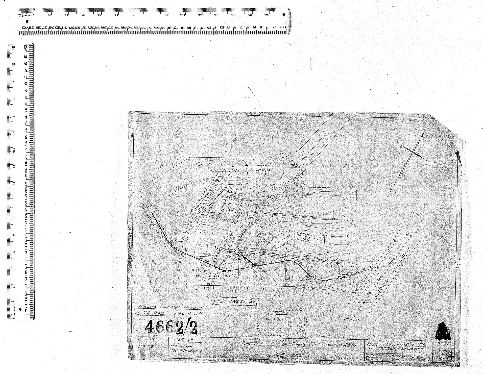 PLAN OF LOTS 3,4 OF DP 9668 &amp; PT LOT 37 D.P. 4300