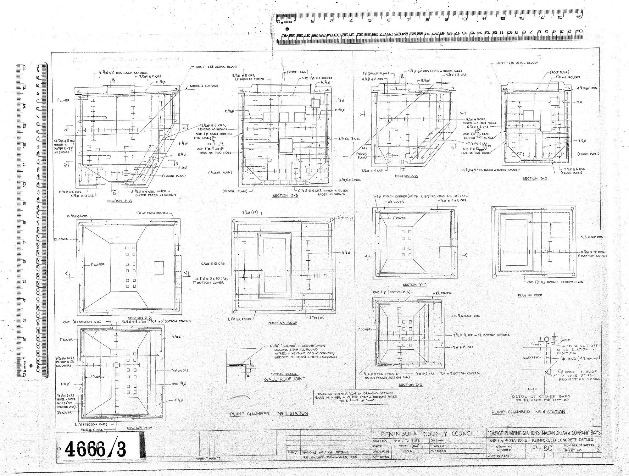 SEWAGE PUMPING STATIONS - MACANDREW &amp; COMPANY BAY - NOS 1 &amp; 4 STATIONS : REINFORCED CONCRETE DETAILS