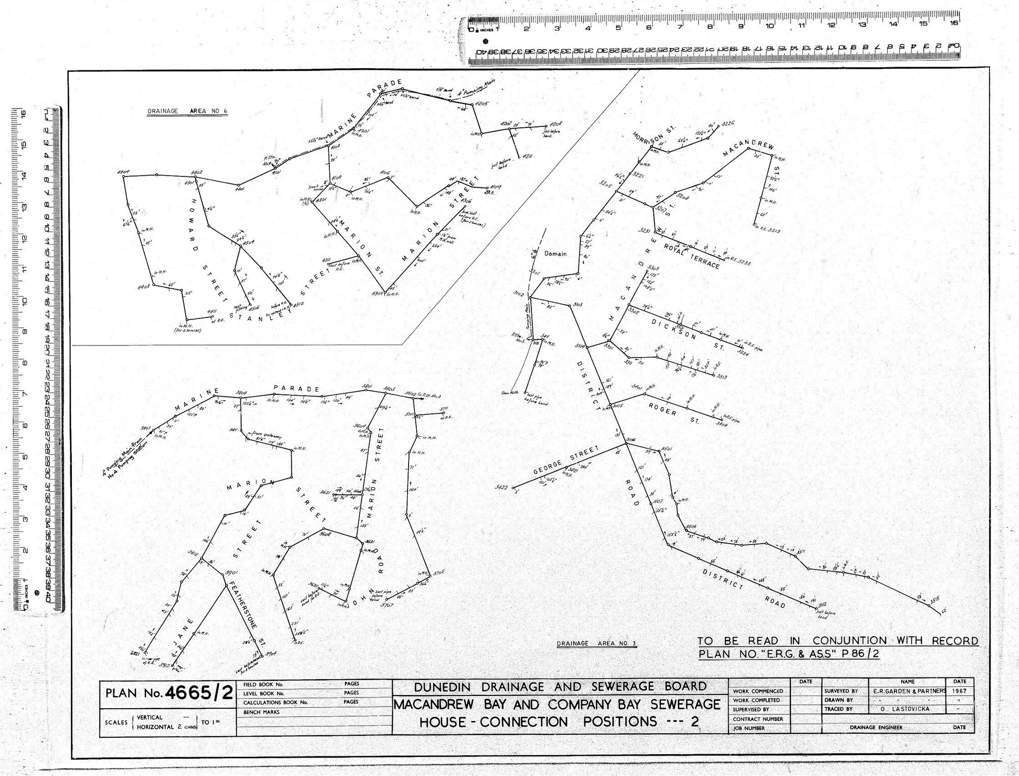 MACANDREW BAY AND COMPANY BAY SEWERAGE HOUSE - CONNECTION POSITIONS - 2