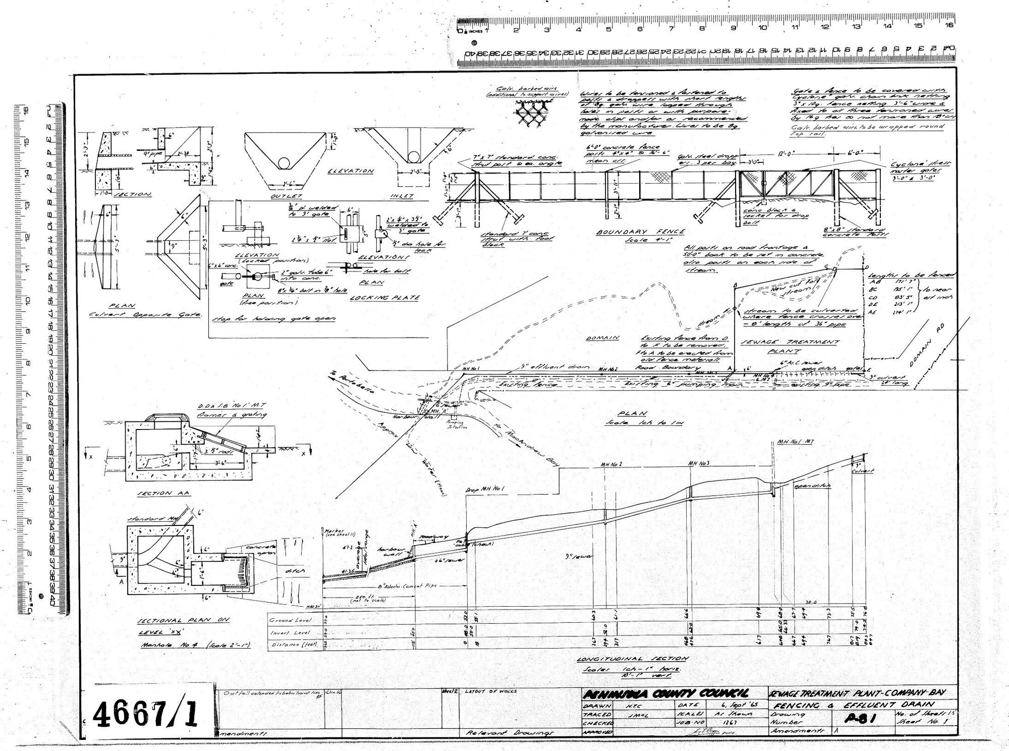 SEWAGE TREATMENT PLANT - COMPANY BAY - FENCING &amp; EFFLUENT DRAIN