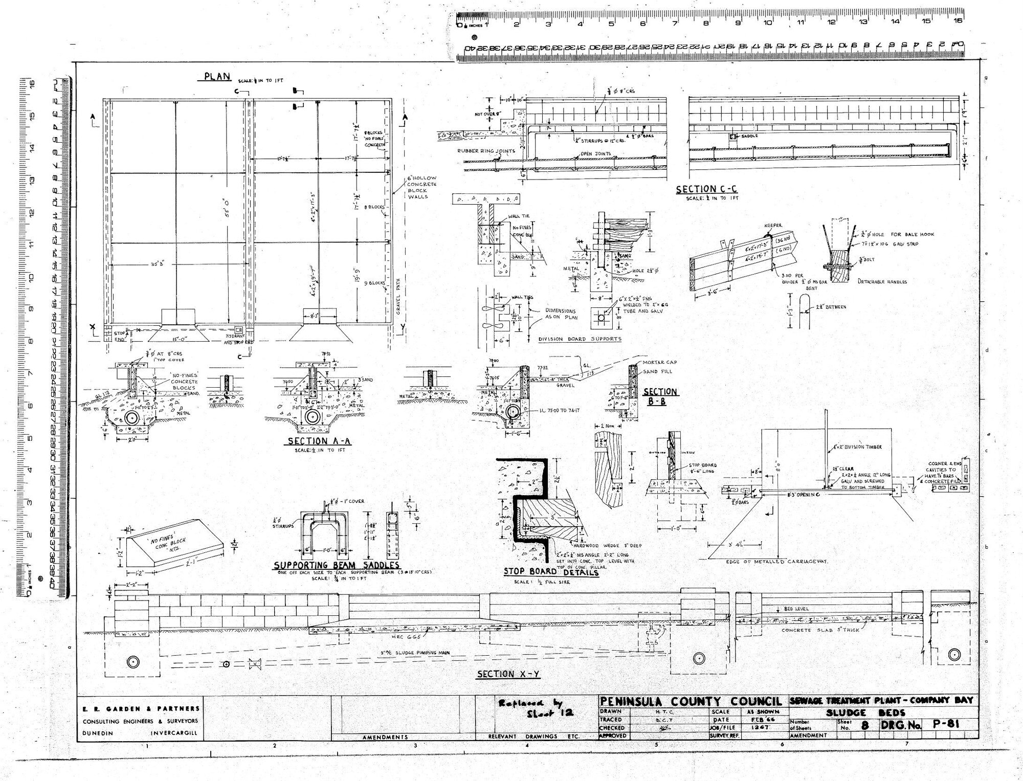SEWAGE TREATMENT PLANT - COMPANY BAY - SLUDGE BEDS