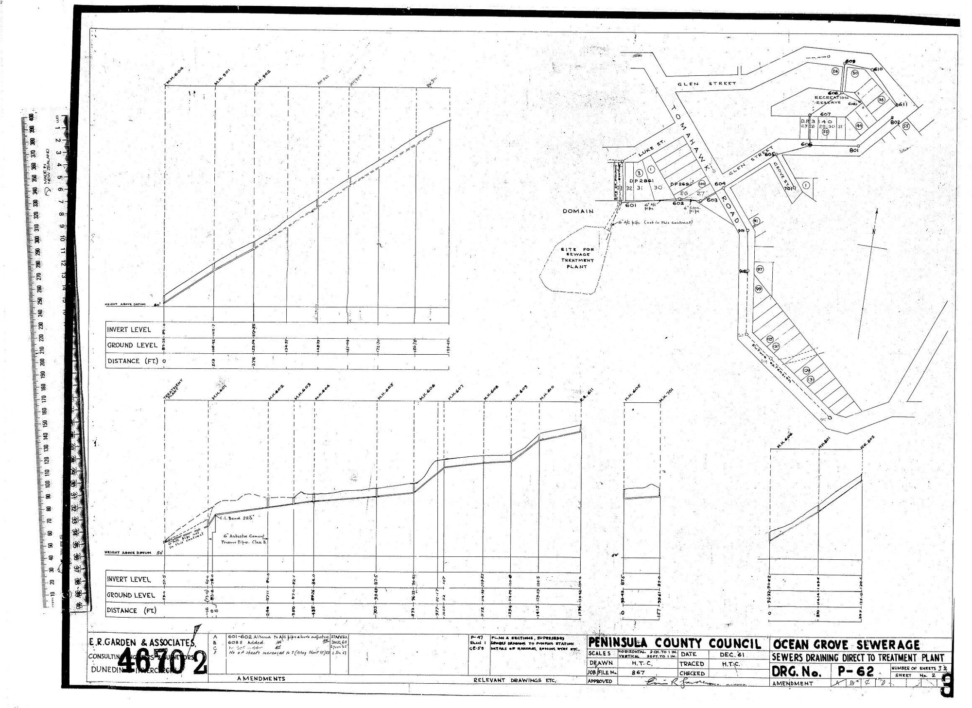 OCEAN GROVE SEWERAGE - SEWERS DRAINING DIRECT TO TREATMENT PLANT