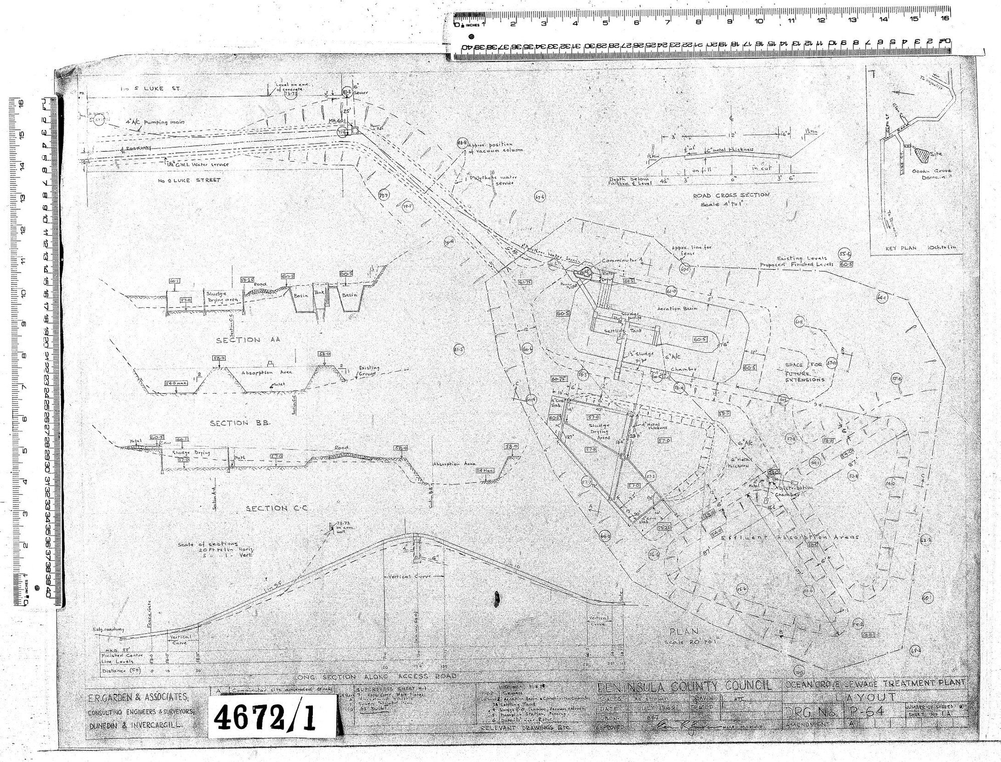 OCEAN GROVE SEWERAGE TREATMENT PLANT - LAYOUT