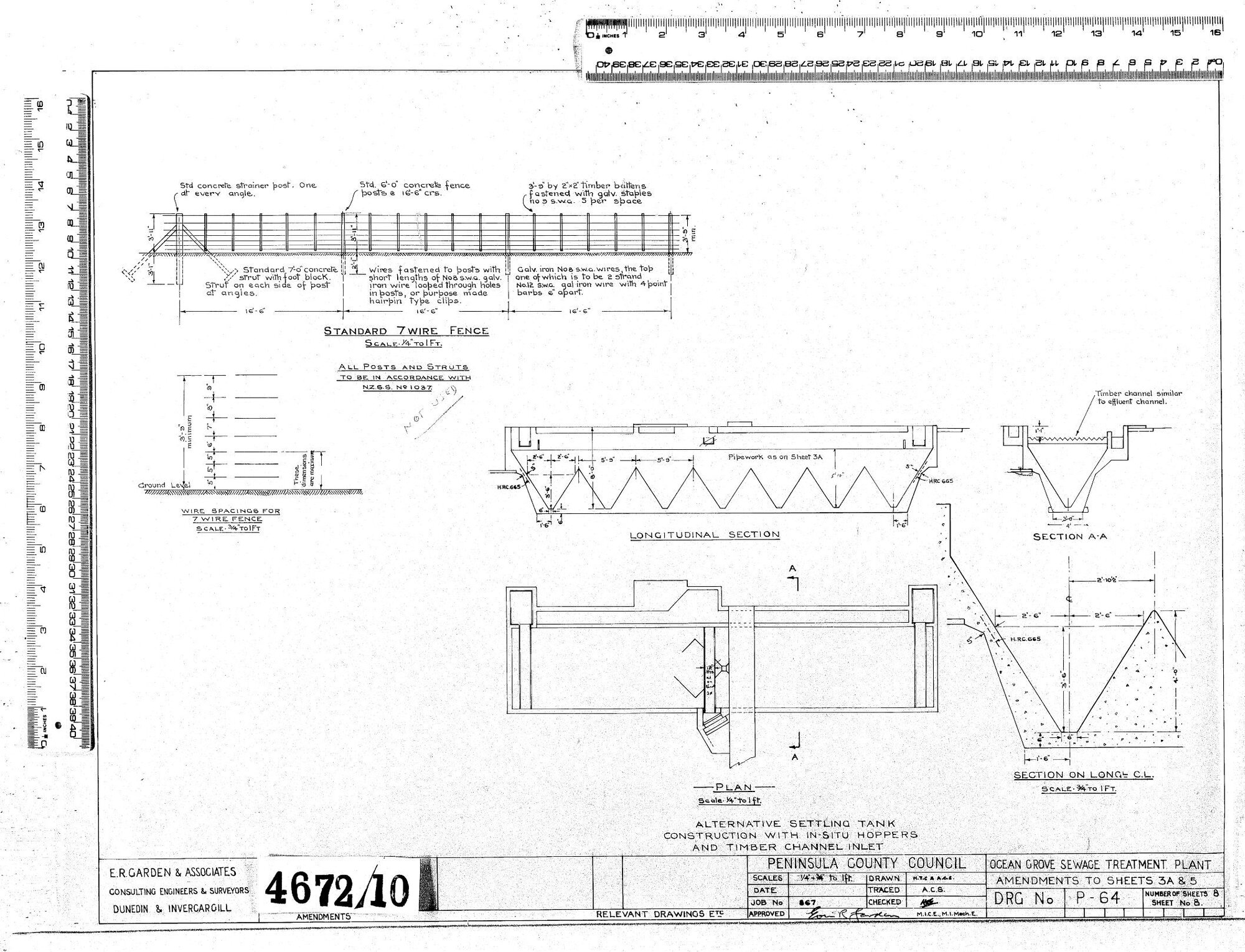 OCEAN GROVE SEWERAGE TREATMENT PLANT AMENDMENTS TO SHEETS 3A &amp; 5